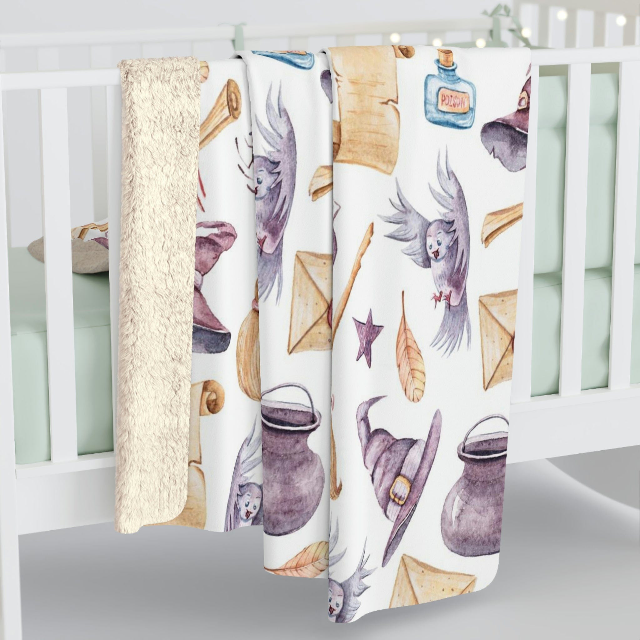Kate McEnroe New York Magic School Wizards Sherpa Fleece Kids BlanketBlankets3549443955