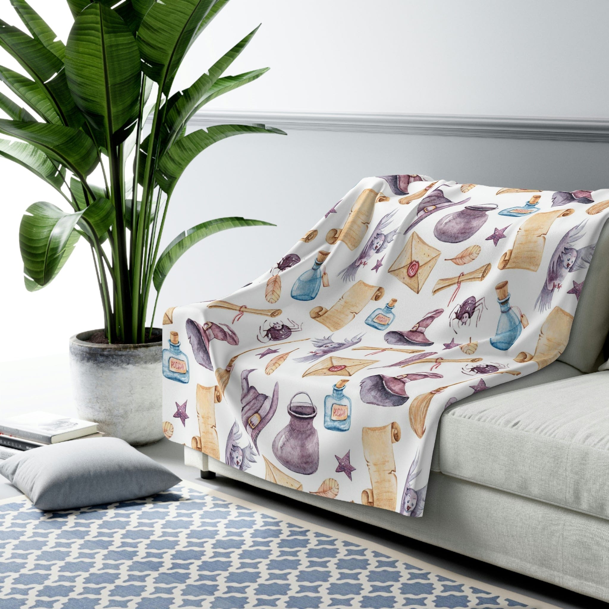 Kate McEnroe New York Magic School Wizards Sherpa Fleece Kids BlanketBlankets3549443955