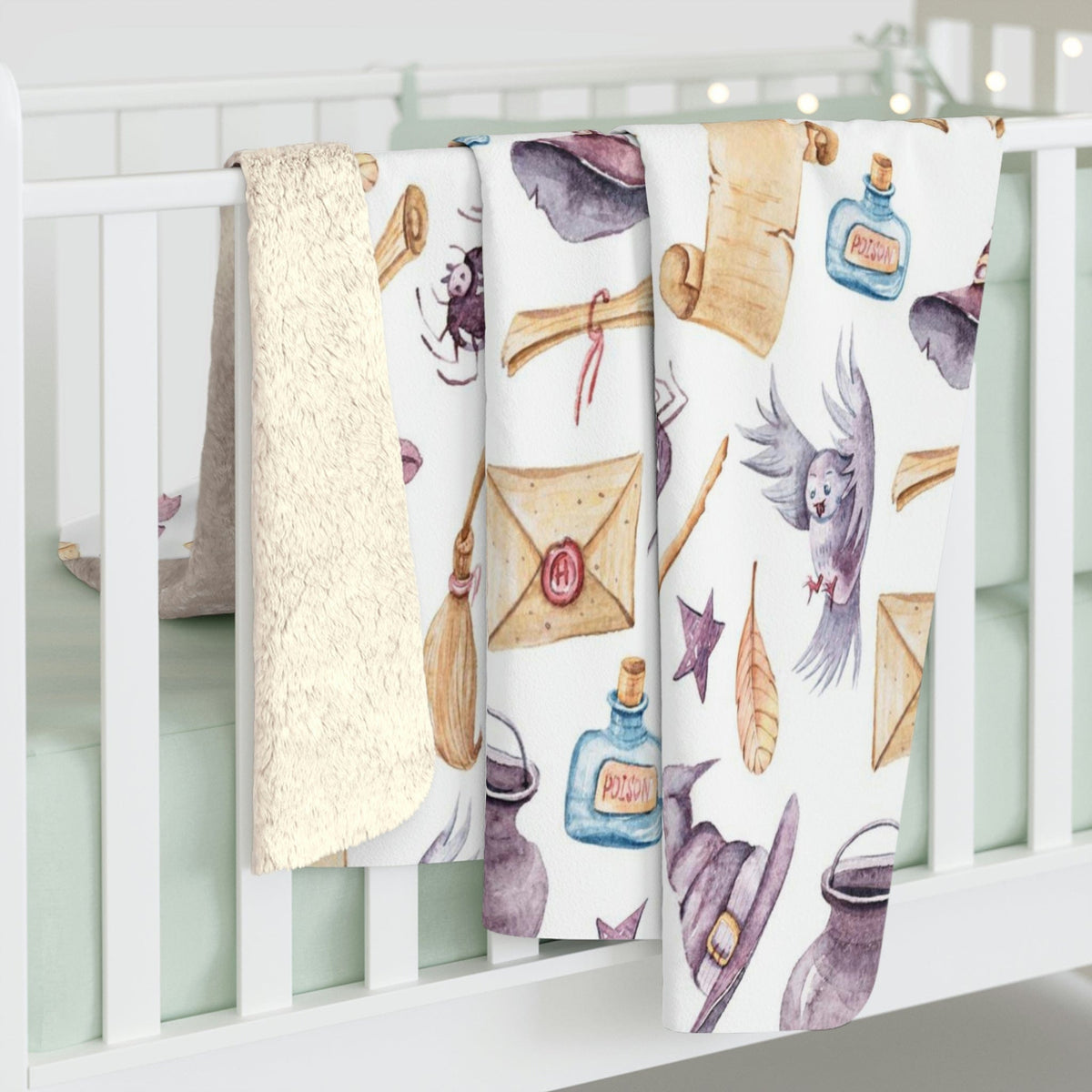 Kate McEnroe New York Magic School Wizards Sherpa Fleece Kids BlanketBlanketsBK5100