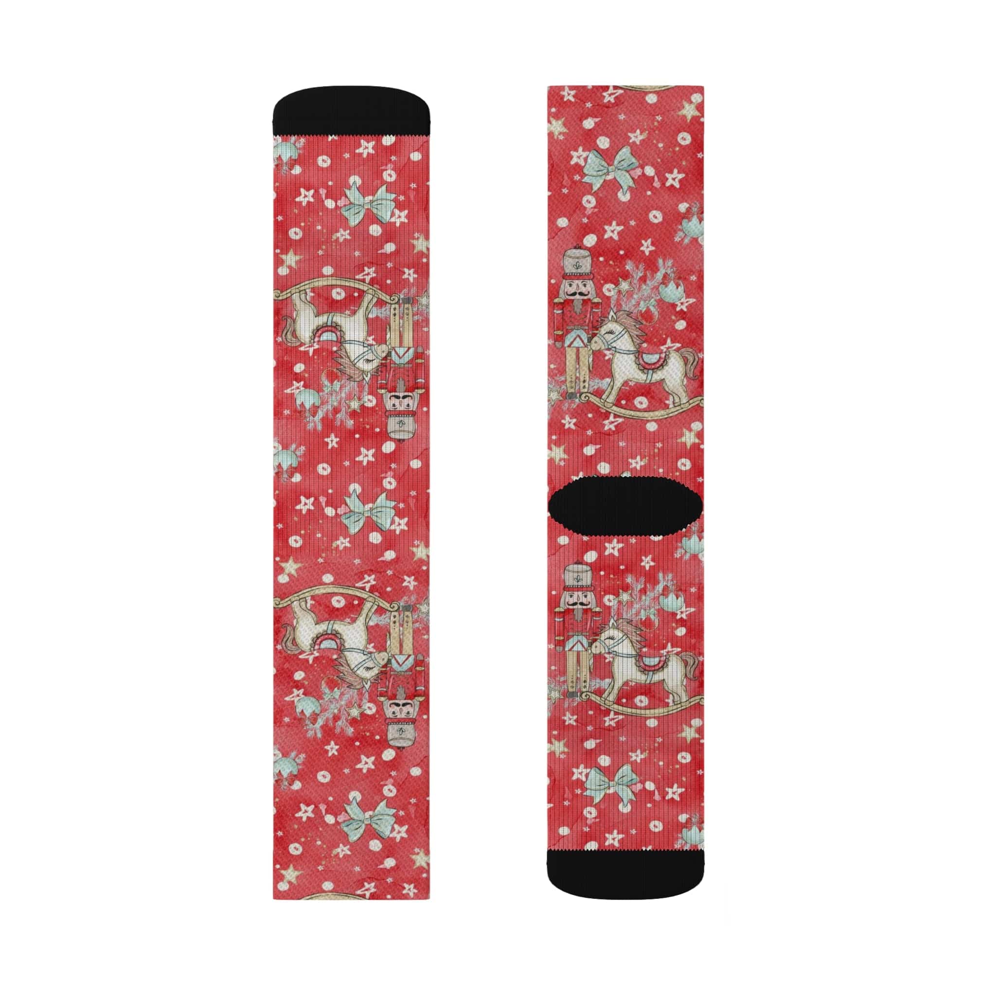Kate McEnroe New York Magical Nutcracker Socks, Unisex, Crew Length, Fleece Lined, Ribbed Tubes, Cushioned Bottoms, Holiday Gifts, Stocking StuffersSocks18285444812931218171