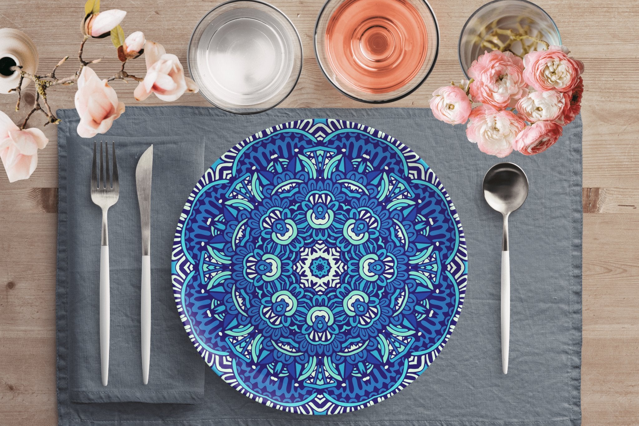 Kate McEnroe New York Mandala Dinner PlatesPlatesP20 - MAN - FLO - 86S