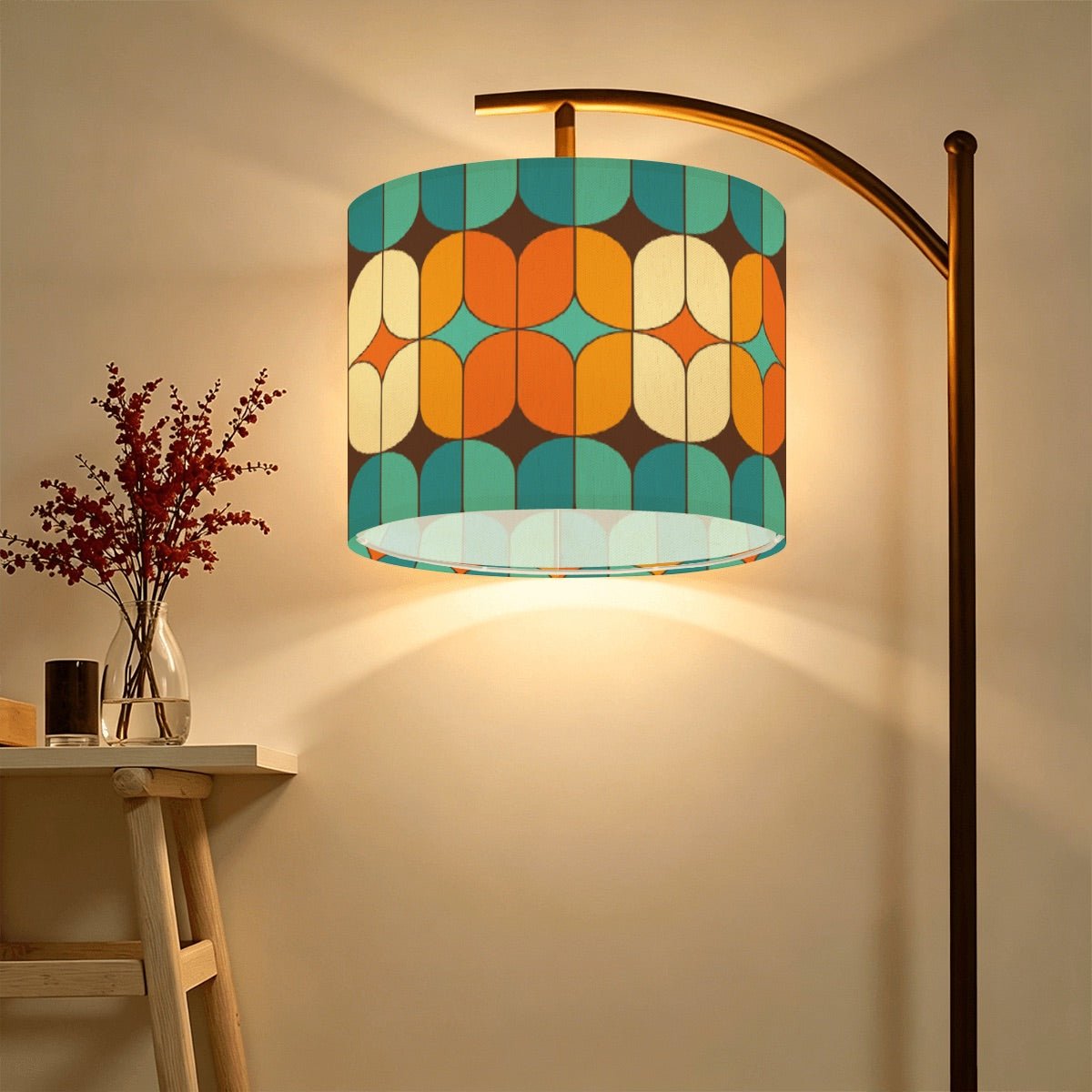 Kate McEnroe New York MCM Geometric Retro Teal Orange Lamp ShadeLamp ShadesOf0KCqmuO8