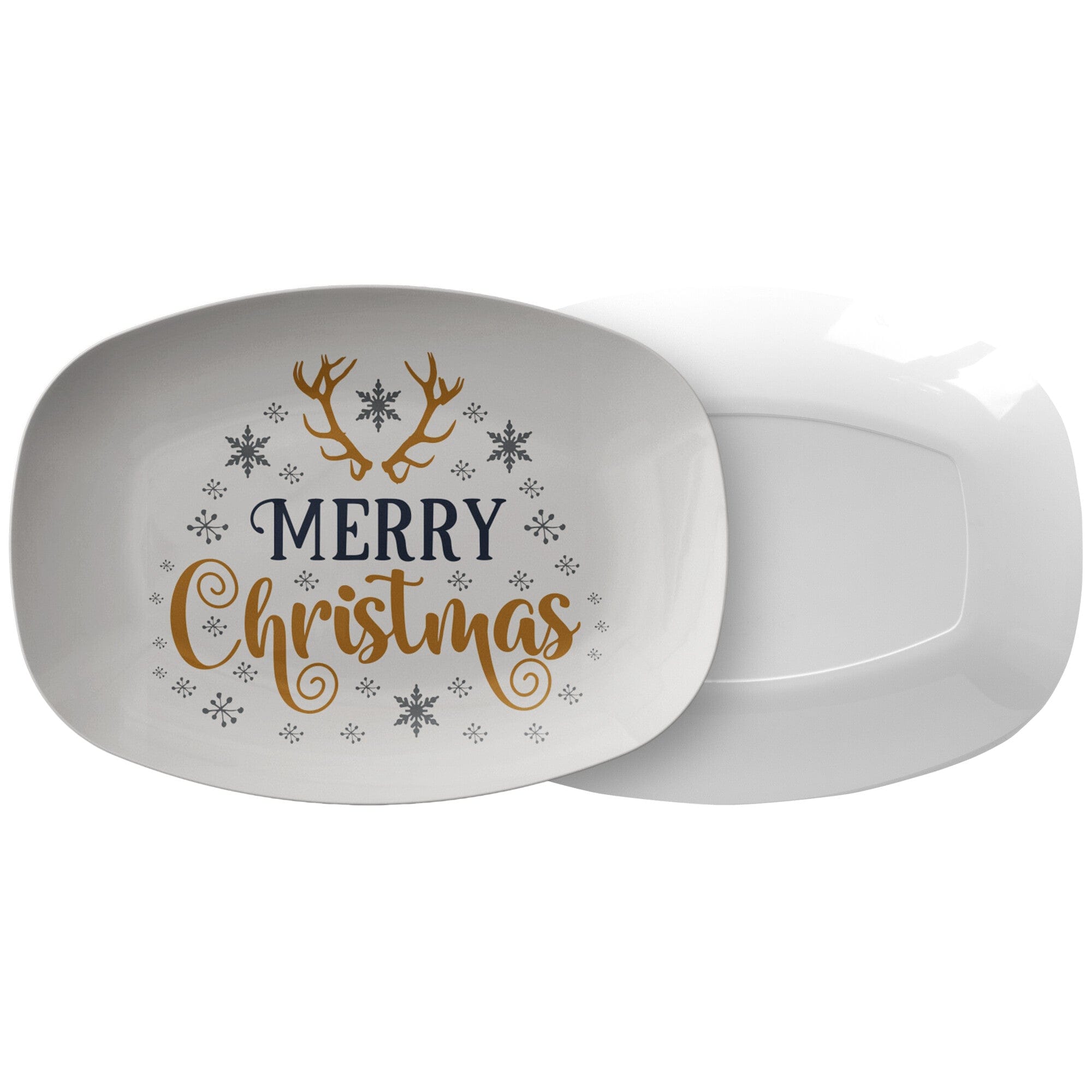 Kate McEnroe New York Merry Christmas Reindeer Serving PlatterServing Platters9727