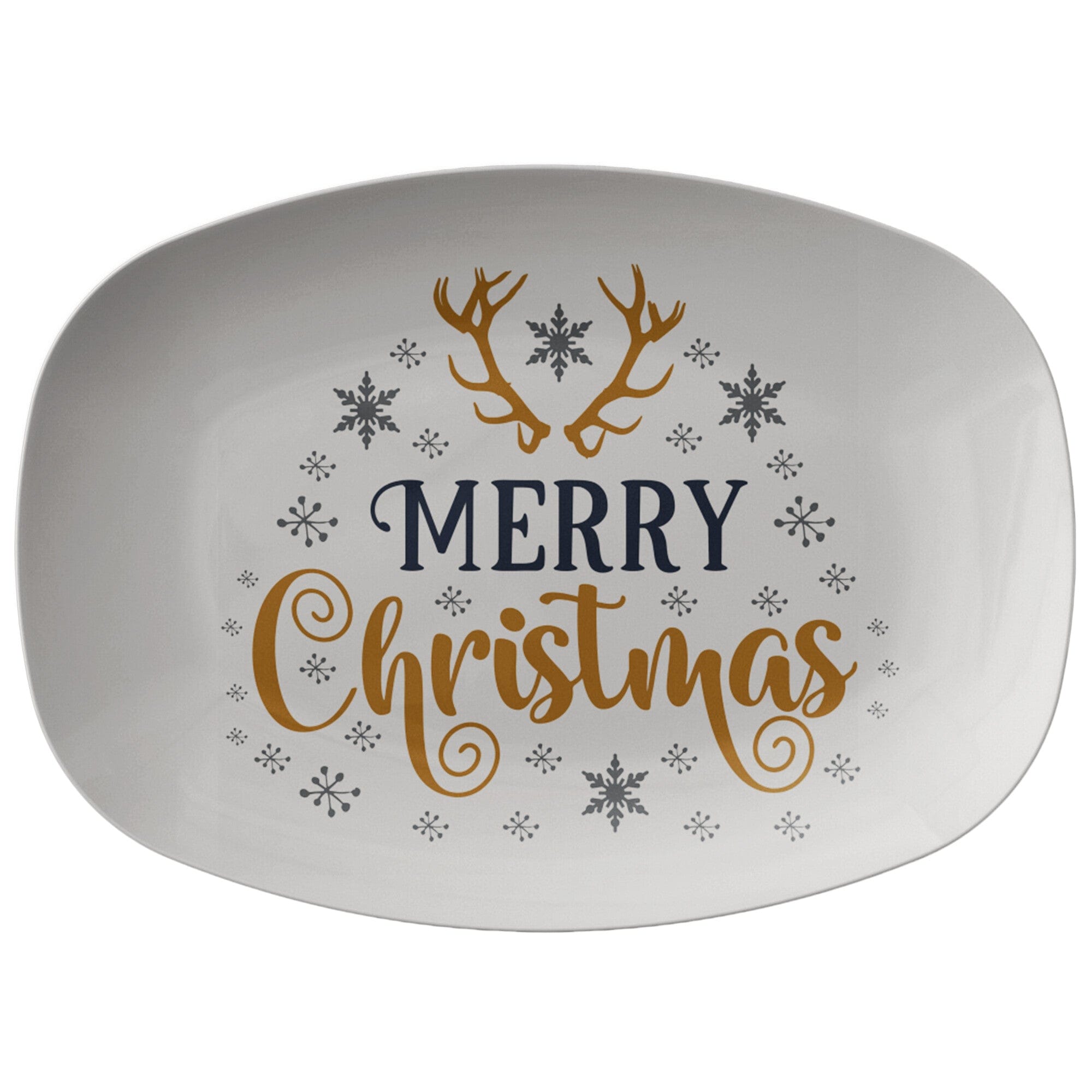 Kate McEnroe New York Merry Christmas Reindeer Serving PlatterServing Platters9727