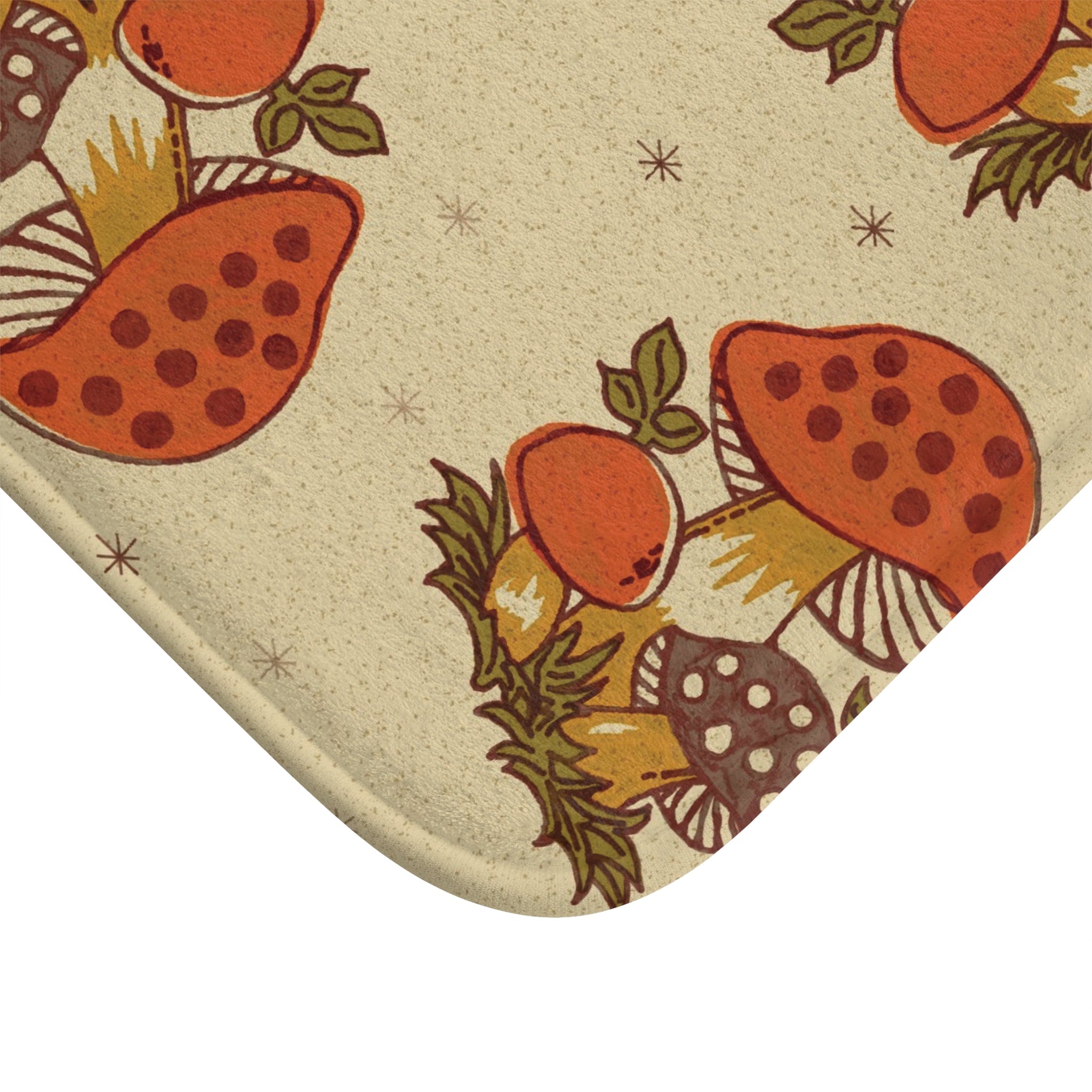 Kate McEnroe New York Merry Mushroom Bath Mat, Retro 70s Bathroom Rug, Mid Century Modern Funky Mushroom Floor MatBath Mats13759174785342554726