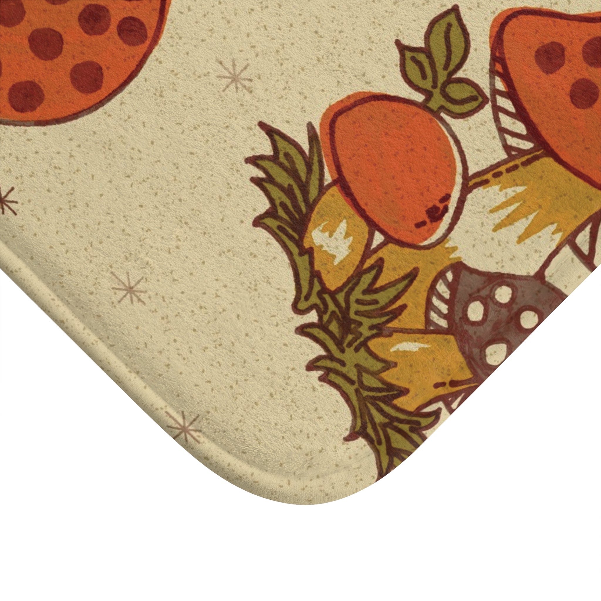 Kate McEnroe New York Merry Mushroom Bath Mat, Retro 70s Bathroom Rug, Mid Century Modern Funky Mushroom Floor MatBath Mats13759174785342554726