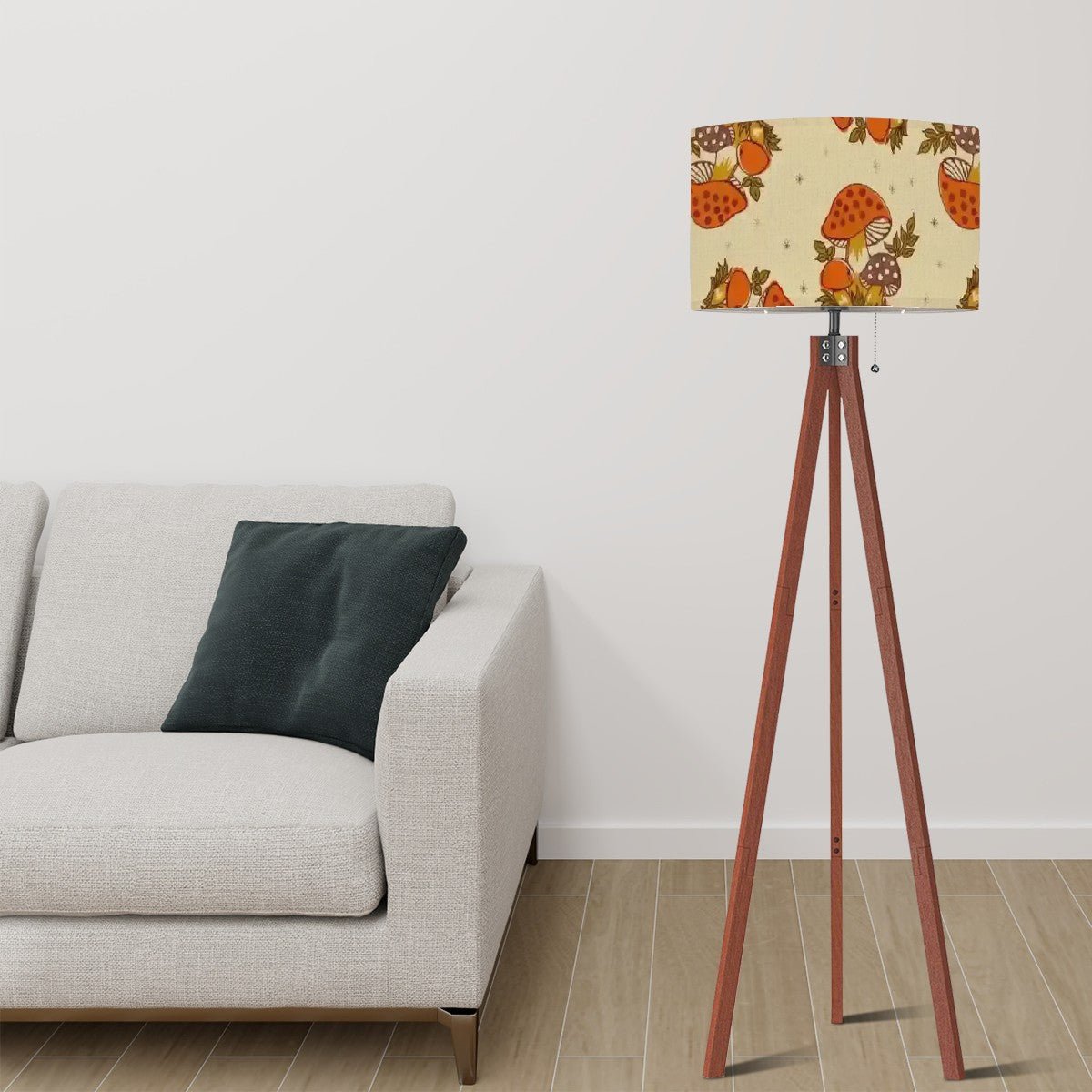 Kate McEnroe New York Merry Mushroom Cottagecore Tripod Floor Lamp, Retro 70s Groovy Lighting, Mid Century Modern Hippie Decor AccentFloor LampsqSBwOzvEWF