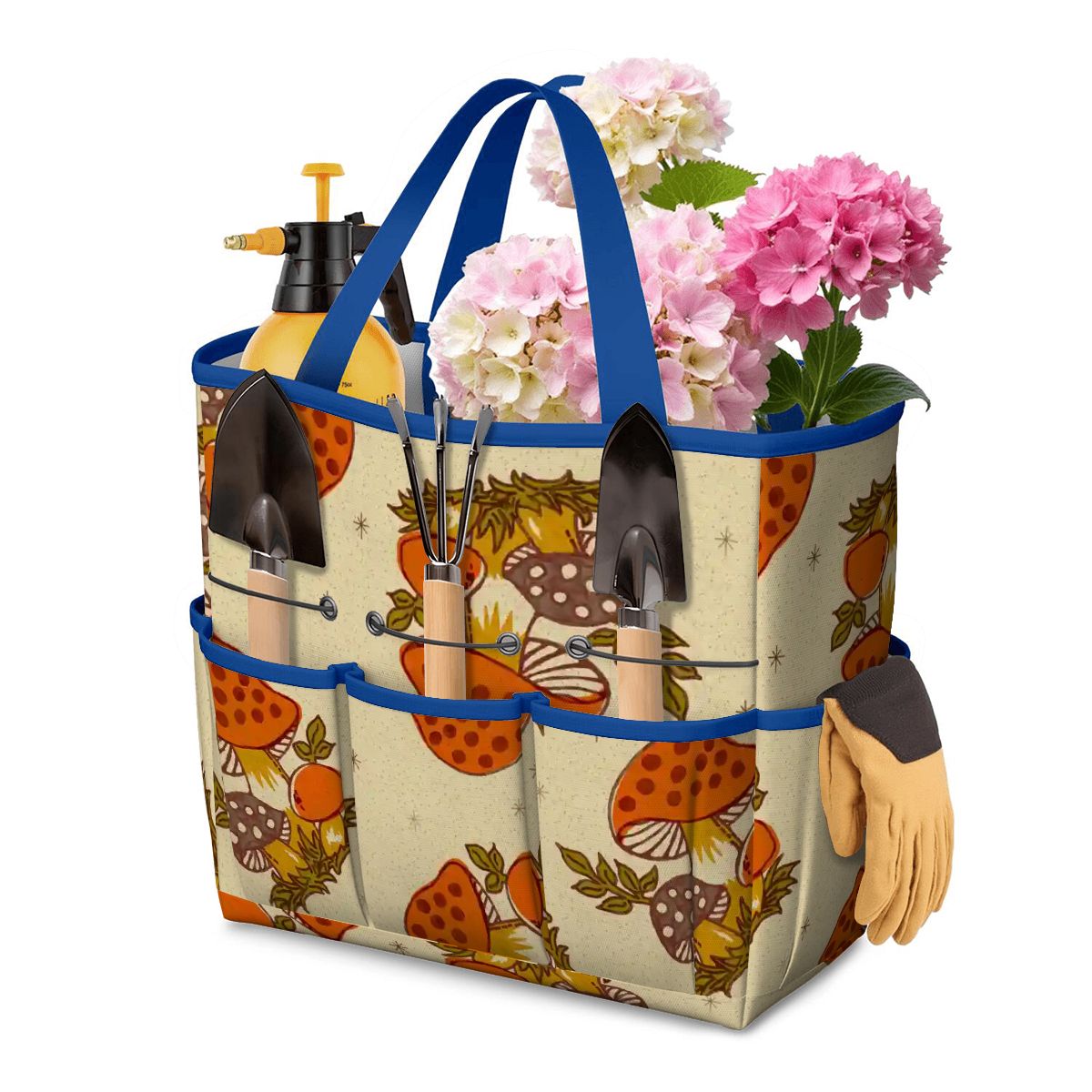 Kate McEnroe New York Merry Mushroom Retro 70s Kitschy Garden Tool Bag OrganizerGarden Tool BagpBWiUGvPsS