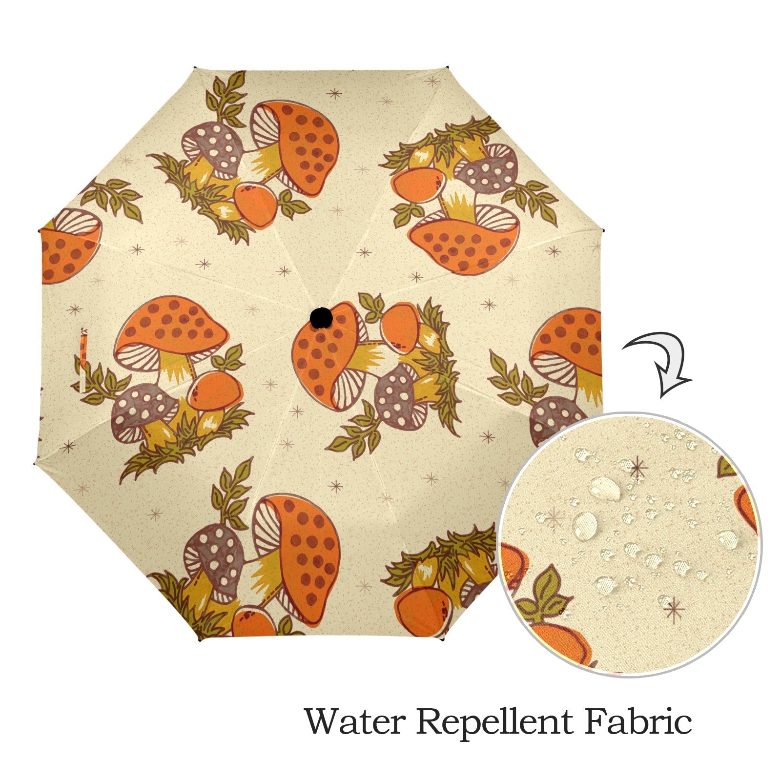 Kate McEnroe New York Merry Mushroom Retro Umbrella, 70s Kitsch Mid Century Modern Rain GearUmbrellas10138889523837074869