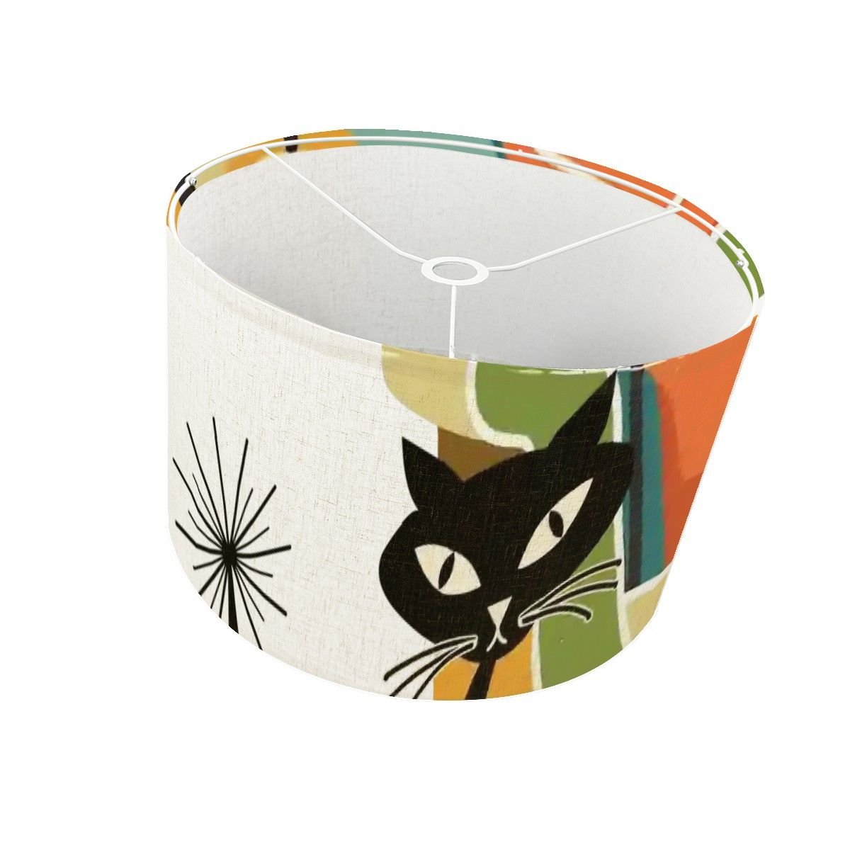 Kate McEnroe New York Mid Century Atomic Cat Retro Starburst Drum Lamp ShadeLamp Shades5ZXkIKvquD