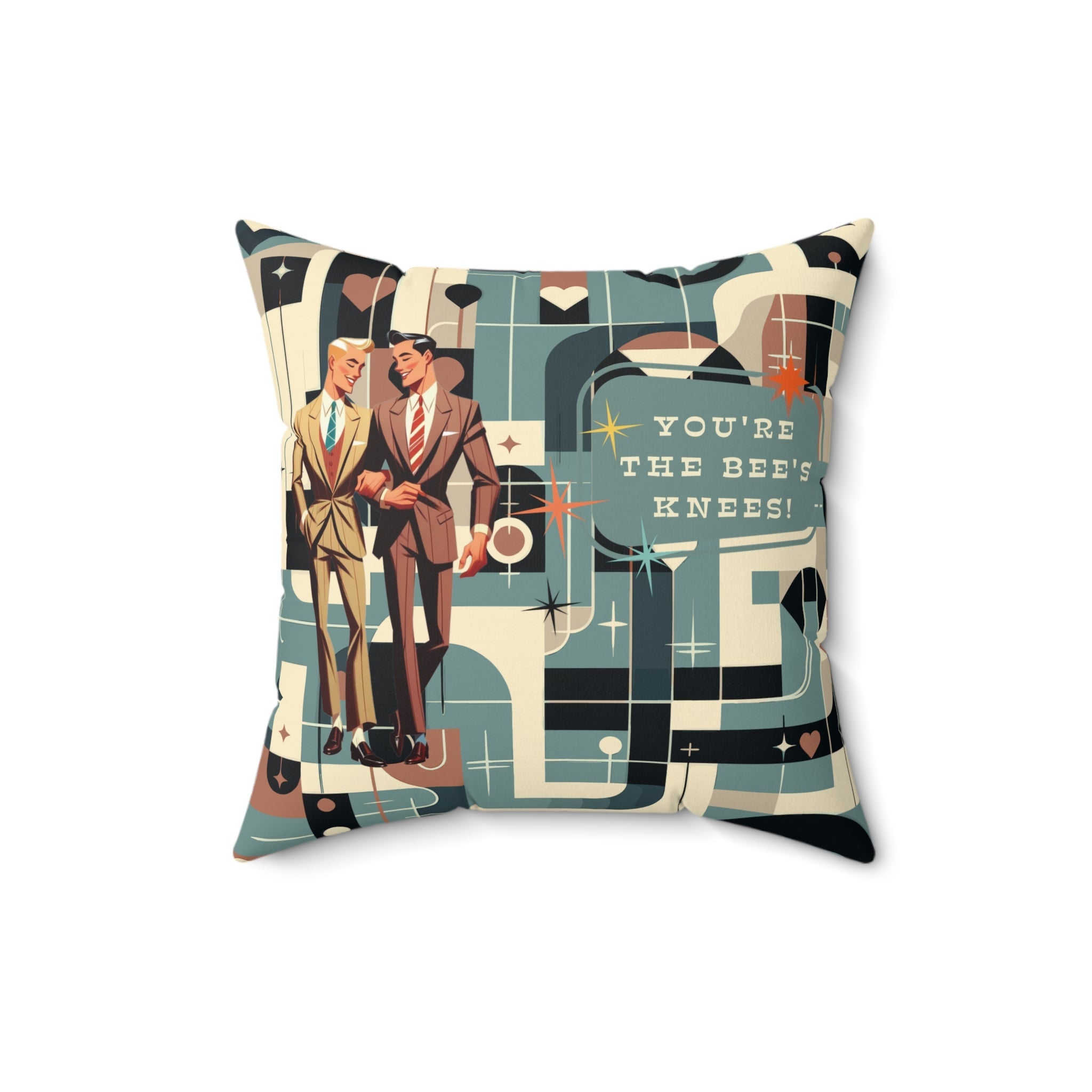 Kate McEnroe New York Mid Century Bauhaus Dapper Dudes Throw PillowThrow Pillows18649922567651649573