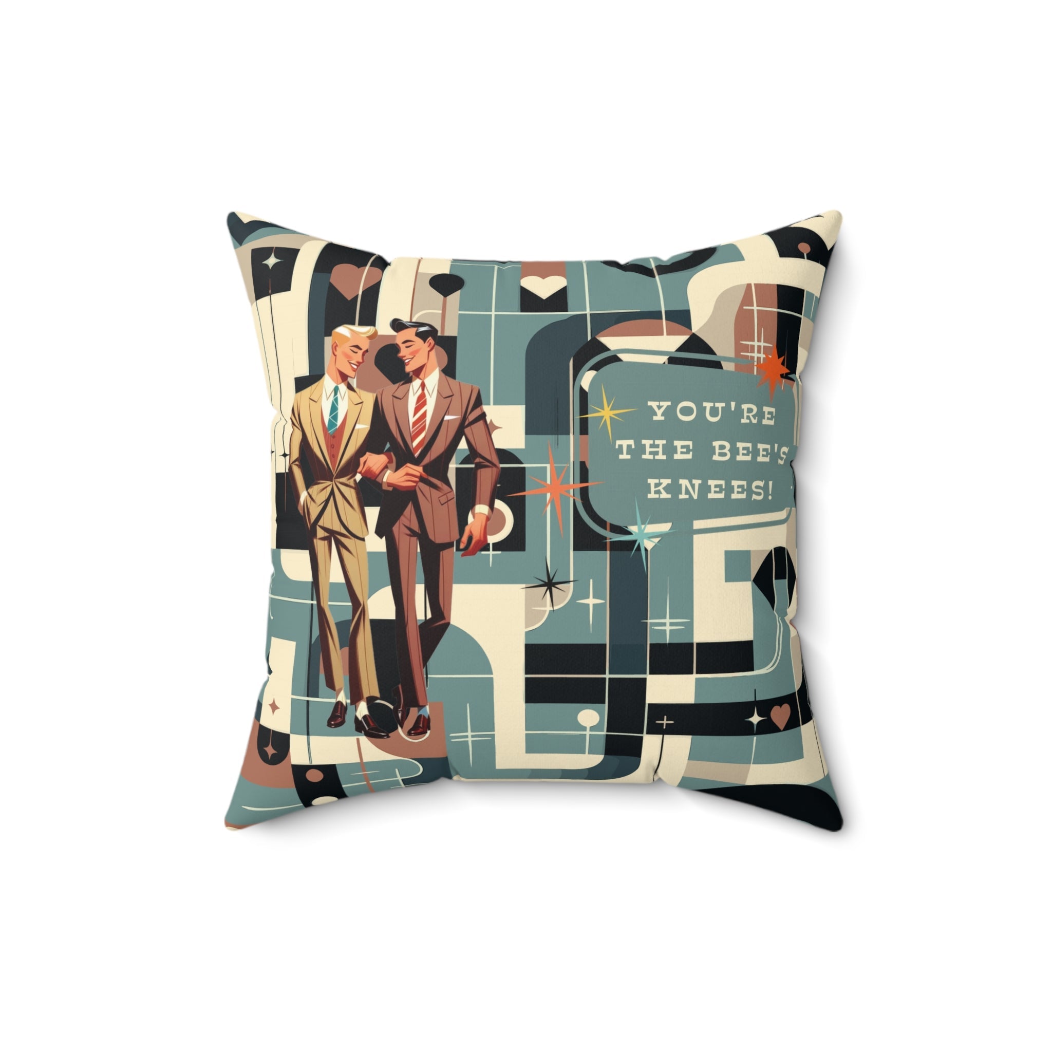 Kate McEnroe New York Mid Century Bauhaus Dapper Dudes Throw PillowThrow Pillows18649922567651649573