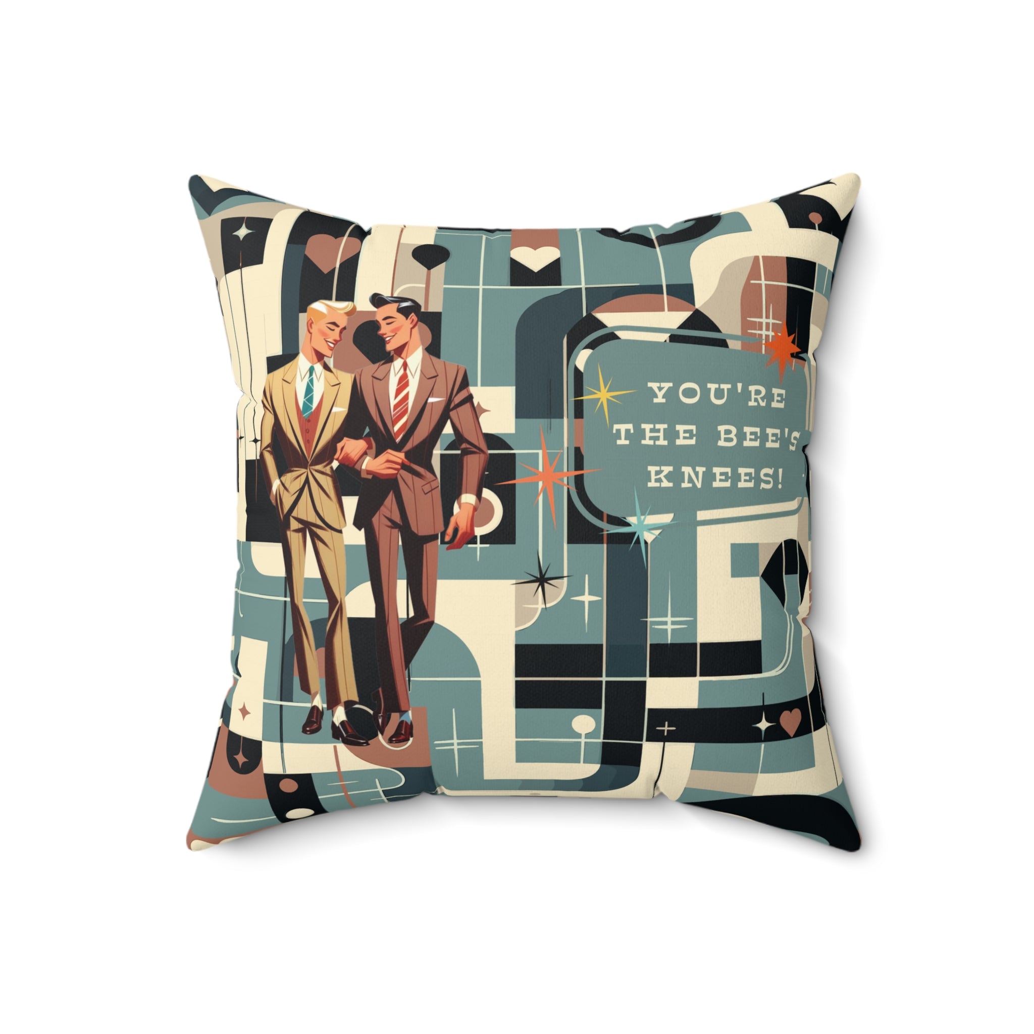 Mid Century Bauhaus Dapper Dudes Throw Pillow – Kate McEnroe New York