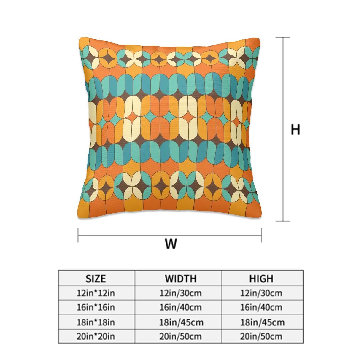 Kate McEnroe New York Mid Century Mod Geometric Pillow Covers Set of 4, 60s Teal Orange CushionsThrow Pillow CoversxAFoQhsn40