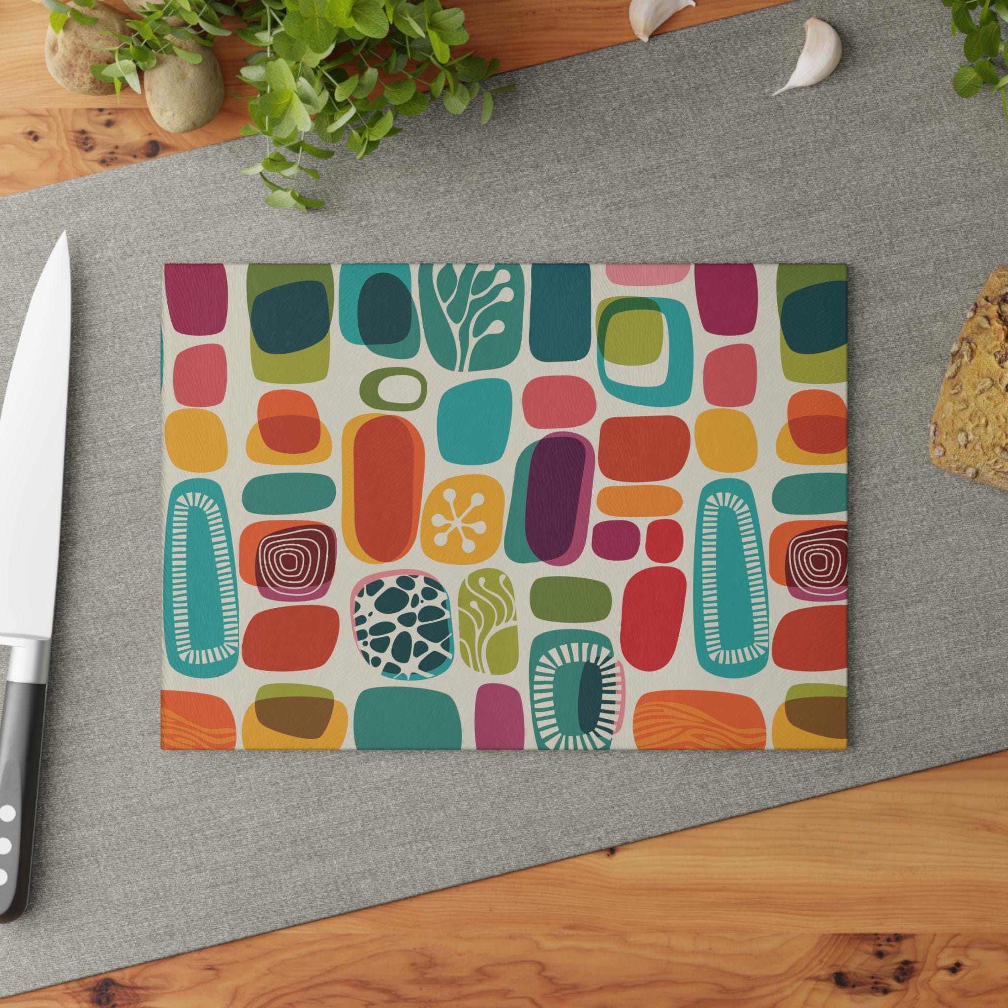 Kate McEnroe New York Mid Century Modern 1950s Amoeba Cutting Board, Retro Boho Kitchen Decor, Vintage Abstract KitchenwareCutting Boards30134156931390584923