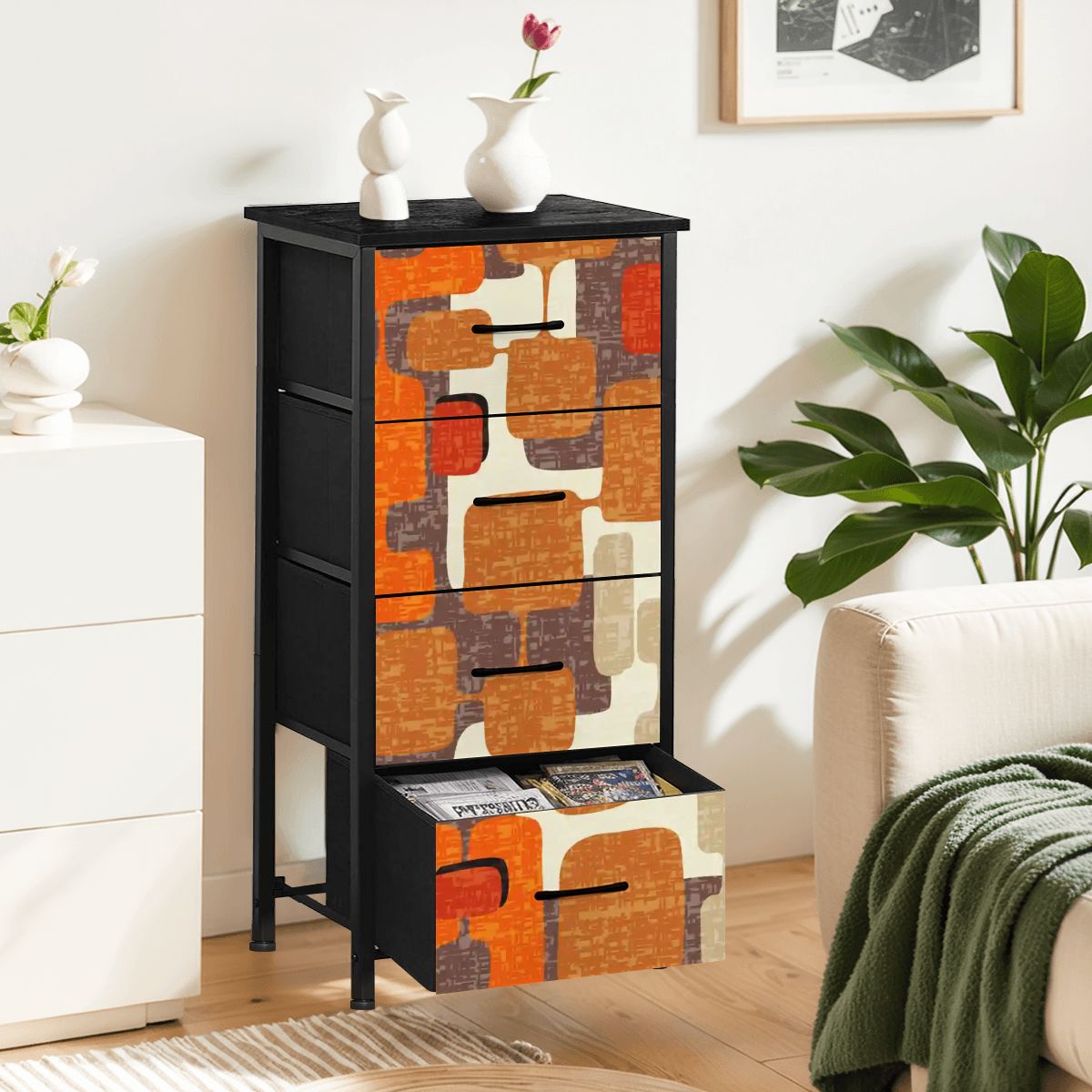 Kate McEnroe New York Mid Century Modern 60s Abstract Geometric 4 Drawer DresserDresserslTRrtkThXI