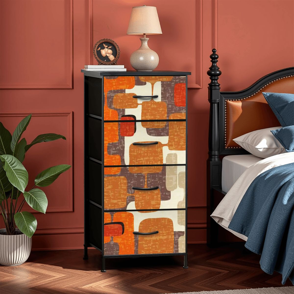 Kate McEnroe New York Mid Century Modern 60s Abstract Geometric 4 Drawer DresserDresserslTRrtkThXI