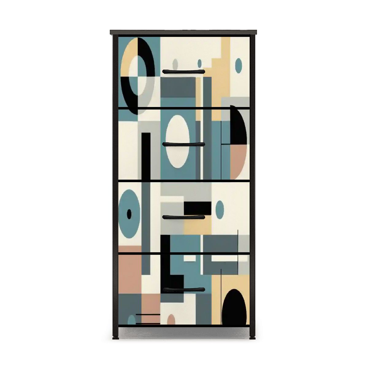 Kate McEnroe New York Mid Century Modern Abstract Bauhaus Geometric 4 Drawer ChestDressersQKZG6WQJge