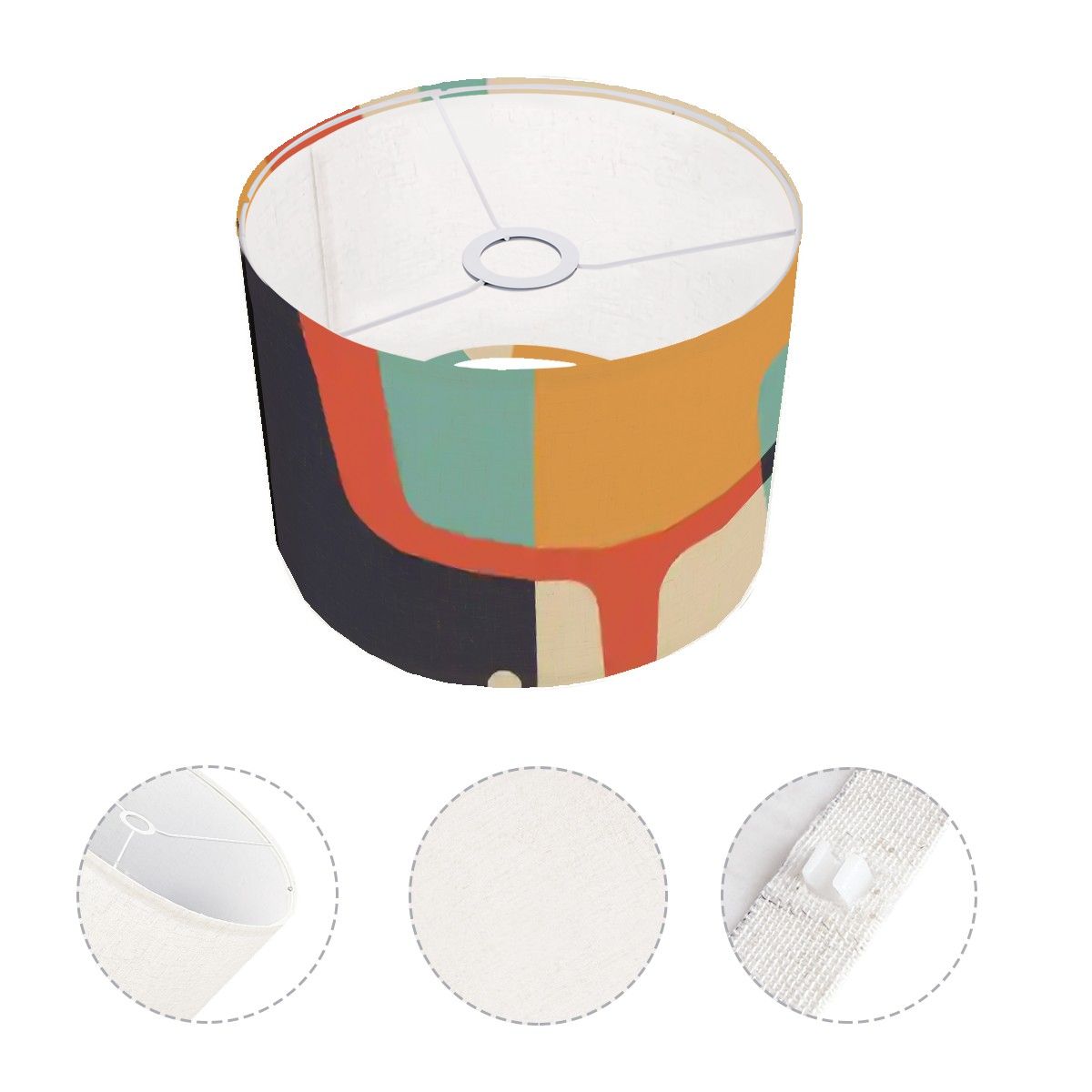 Kate McEnroe New York Mid Century Modern Abstract Floor Lamp, 60s Inspired Geometric Shade, Retro MCM Standing Light, Vintage Accent Lighting, Modern Home DecorArc Floor LampsLampshade14