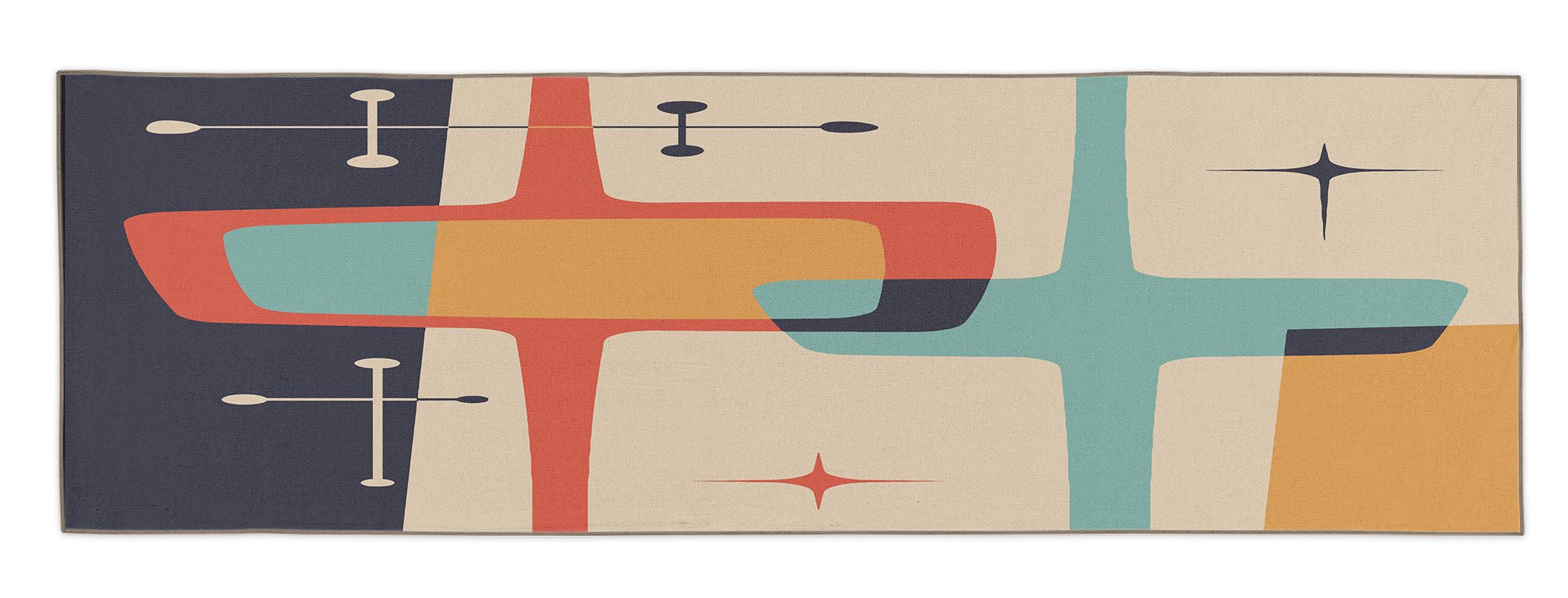 Kate McEnroe New York Mid Century Modern Abstract Geometric Outdoor Area RugRugs