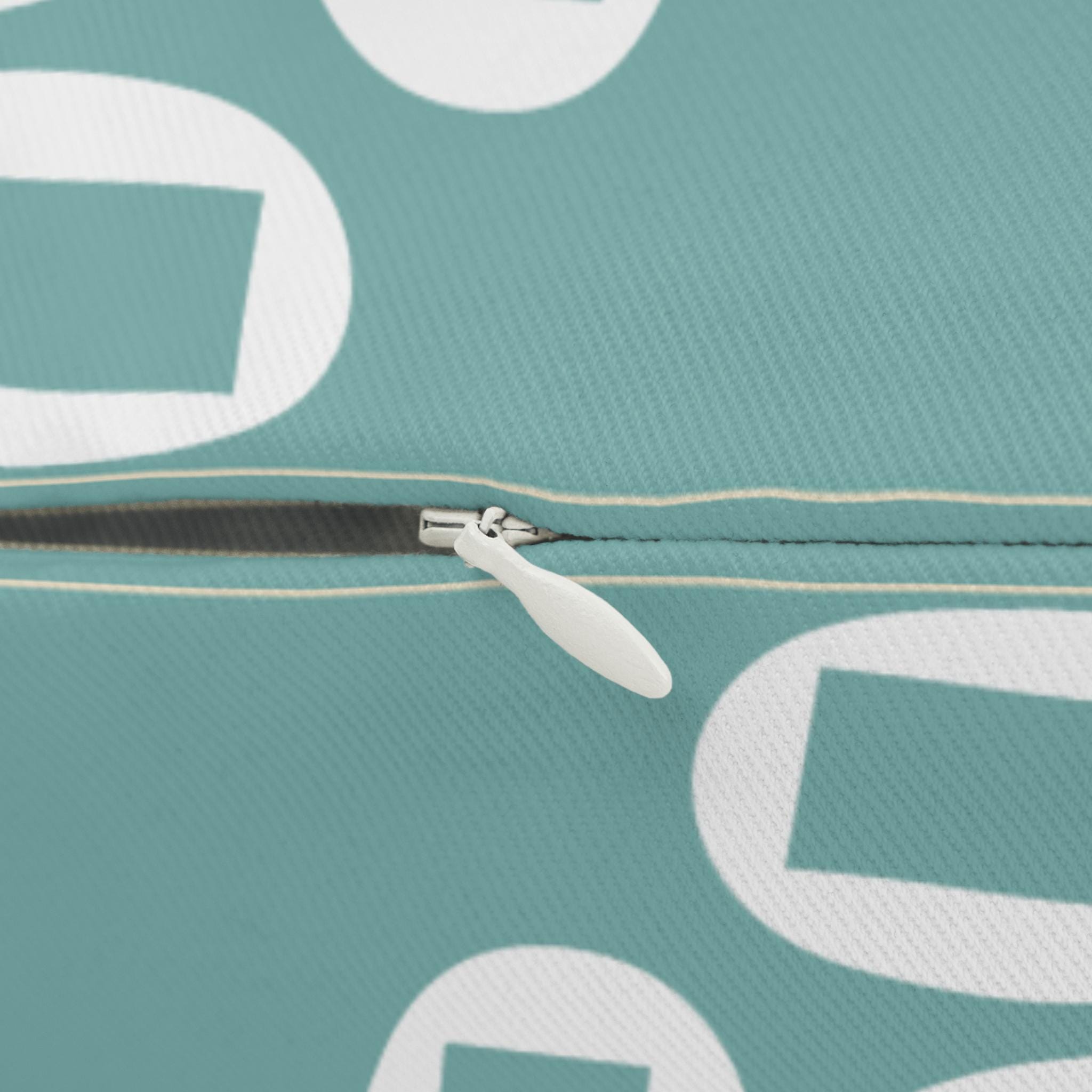 Kate McEnroe New York Mid Century Modern Abstract Lumbar Pillow, 50s Teal Coral Geometric DecorLumbar Pillows22808476397084011065