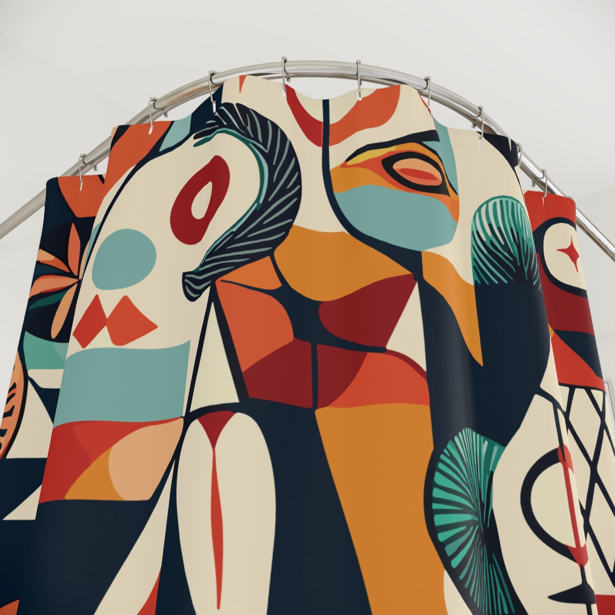 Kate McEnroe New York Mid Century Modern Abstract Shower Curtain, Retro 50s Geometric Bathroom Decor, Colorful Mod Art Home AccentShower Curtains25049000407464501806