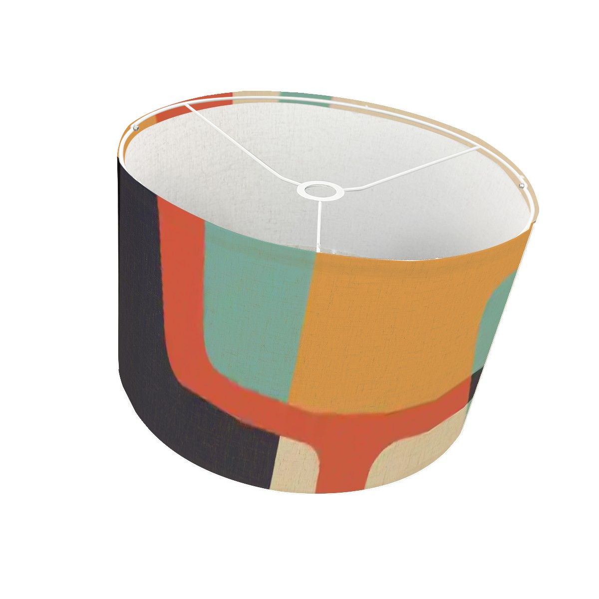 Kate McEnroe New York Mid Century Modern Abstract Tripod Floor Lamp, Retro MCM Wooden Standing Light, Bold Geometric Shade, Vintage Accent LightingFloor LampsLampshade18
