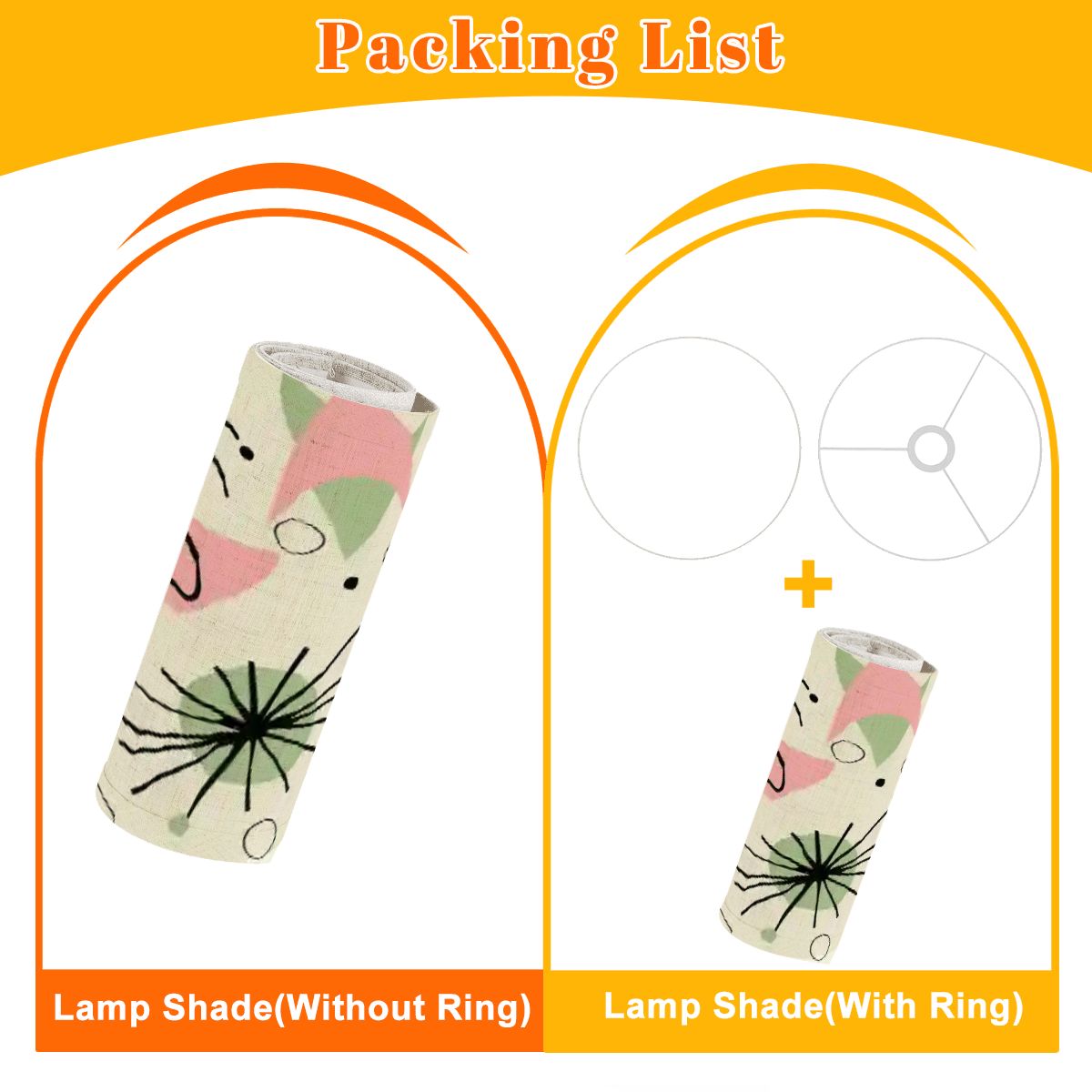 Kate McEnroe New York Mid Century Modern Arc Floor Lamp, Retro Boomerang and Starburst Design, 50s Abstract MCM Accent LightArc Floor LampsLampshade9