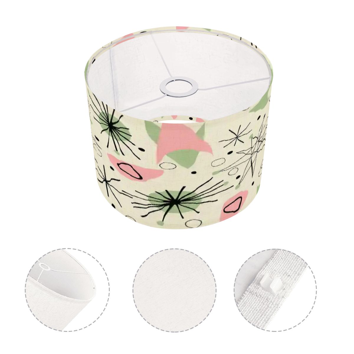 Kate McEnroe New York Mid Century Modern Arc Floor Lamp, Retro Boomerang and Starburst Design, 50s Abstract MCM Accent LightArc Floor LampsLampshade9