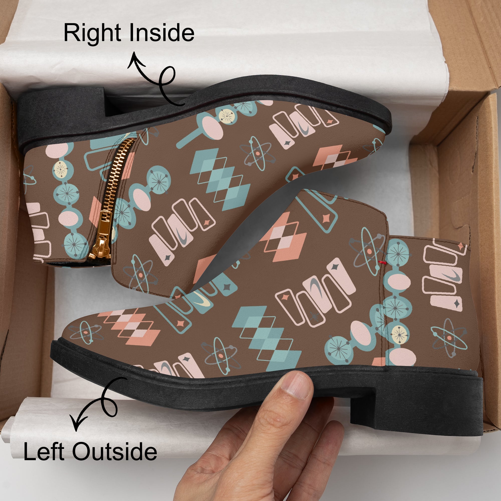 Kate McEnroe New York Mid Century Modern Atomic Age Starburst Boots Retro Ankle BootiesAnkle Bootsg27og7ib_001
