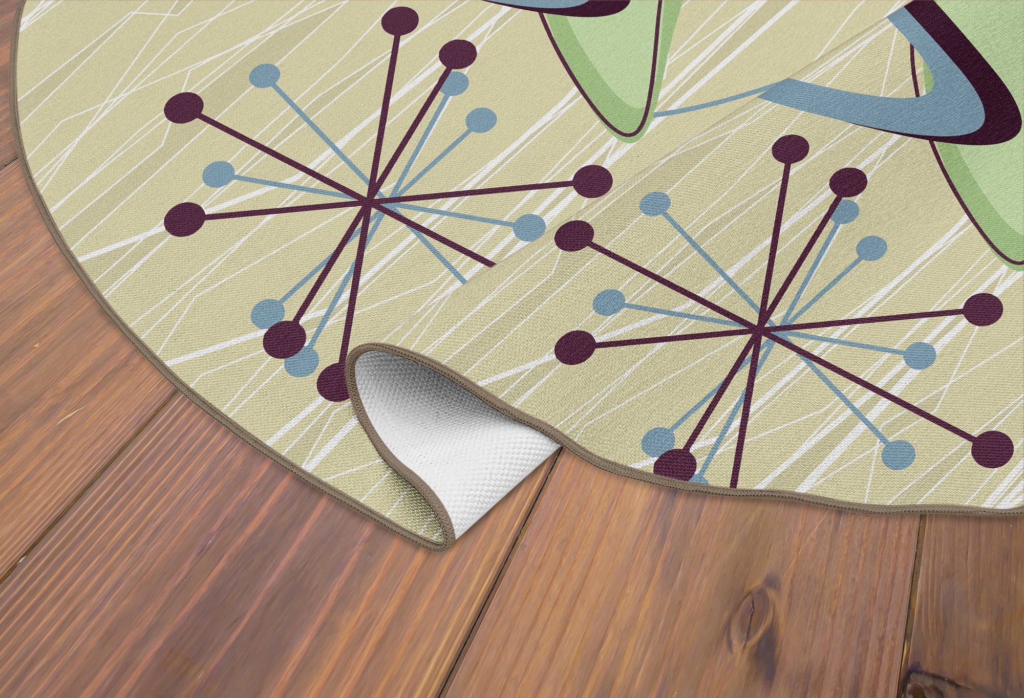 Kate McEnroe New York Mid Century Modern Atomic Boomerang Starburst Retro MCM Area RugRugsATMBMRG2X3