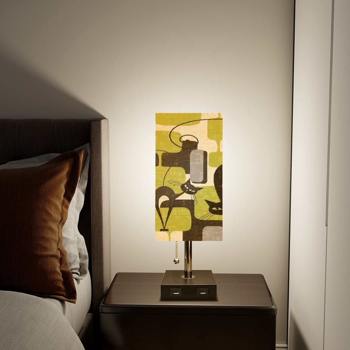 Kate McEnroe New York Mid Century Modern Atomic Cat Geometric Desk LampDesk LampsBRIJBjSg9W