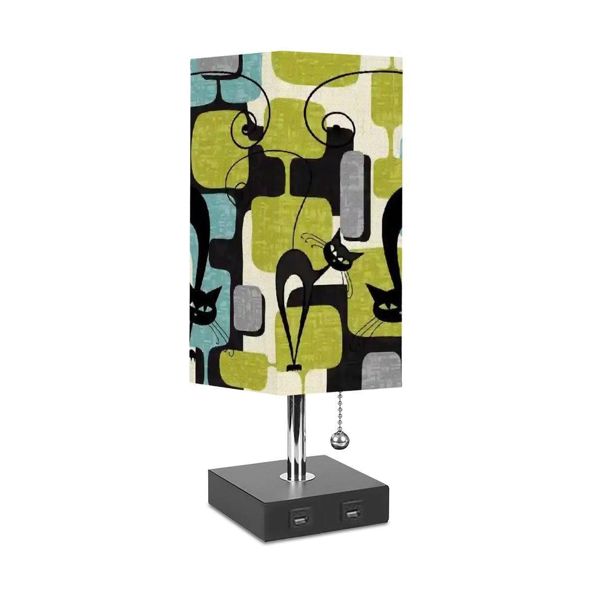 Kate McEnroe New York Mid Century Modern Atomic Cat Geometric Desk LampDesk LampsBRIJBjSg9W