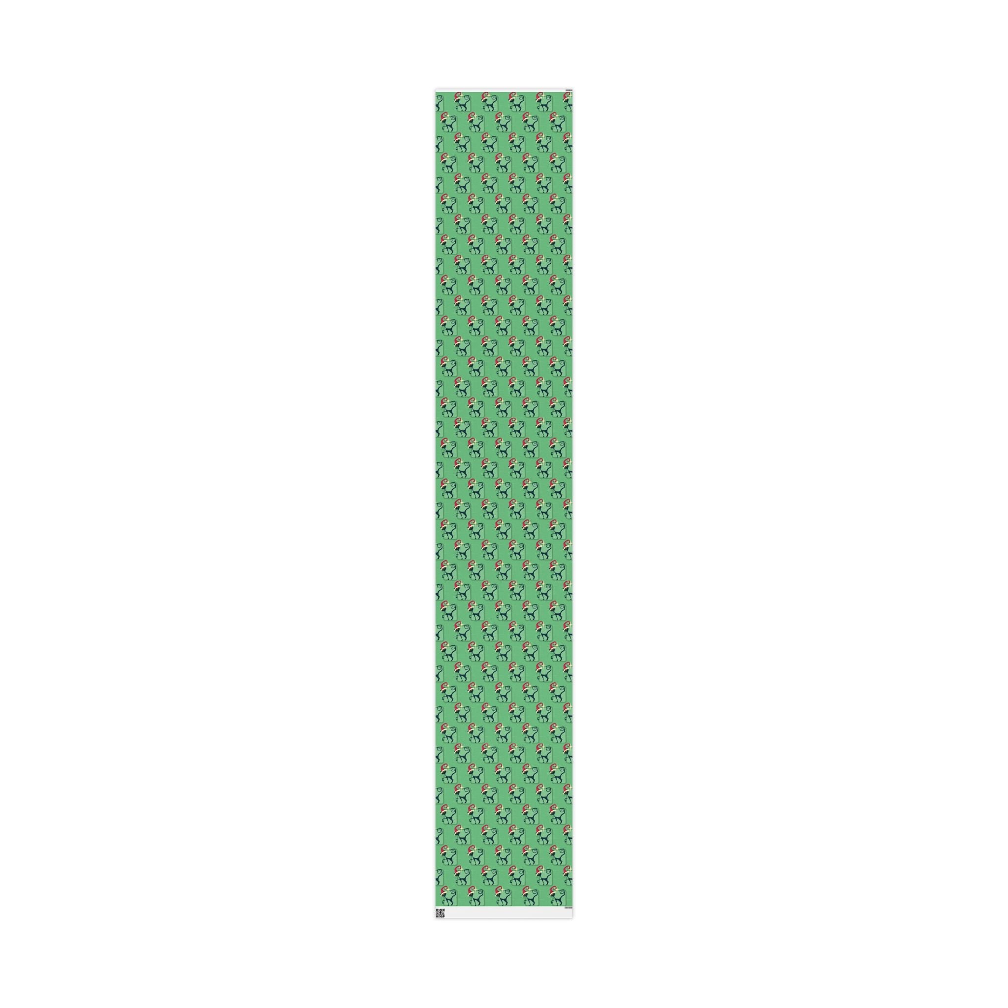 Kate McEnroe New York Mid Century Modern Atomic Cat Retro Christmas Wrapping Paper, MCM Green Kitschy Black Cats Holiday Gift WrapWrapping Paper41035100250921654502