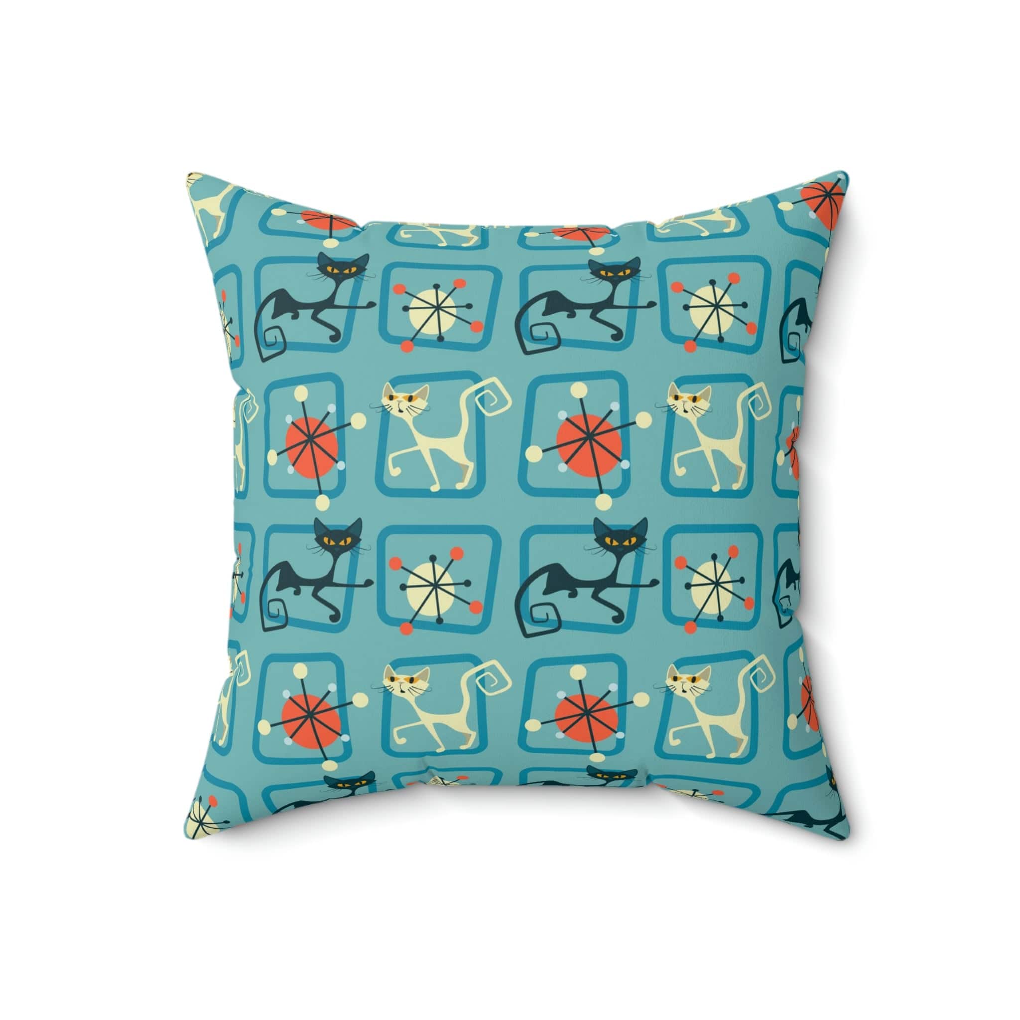 Kate McEnroe New York Mid Century Modern Atomic Cat Starburst PillowThrow Pillows18735467602705451816