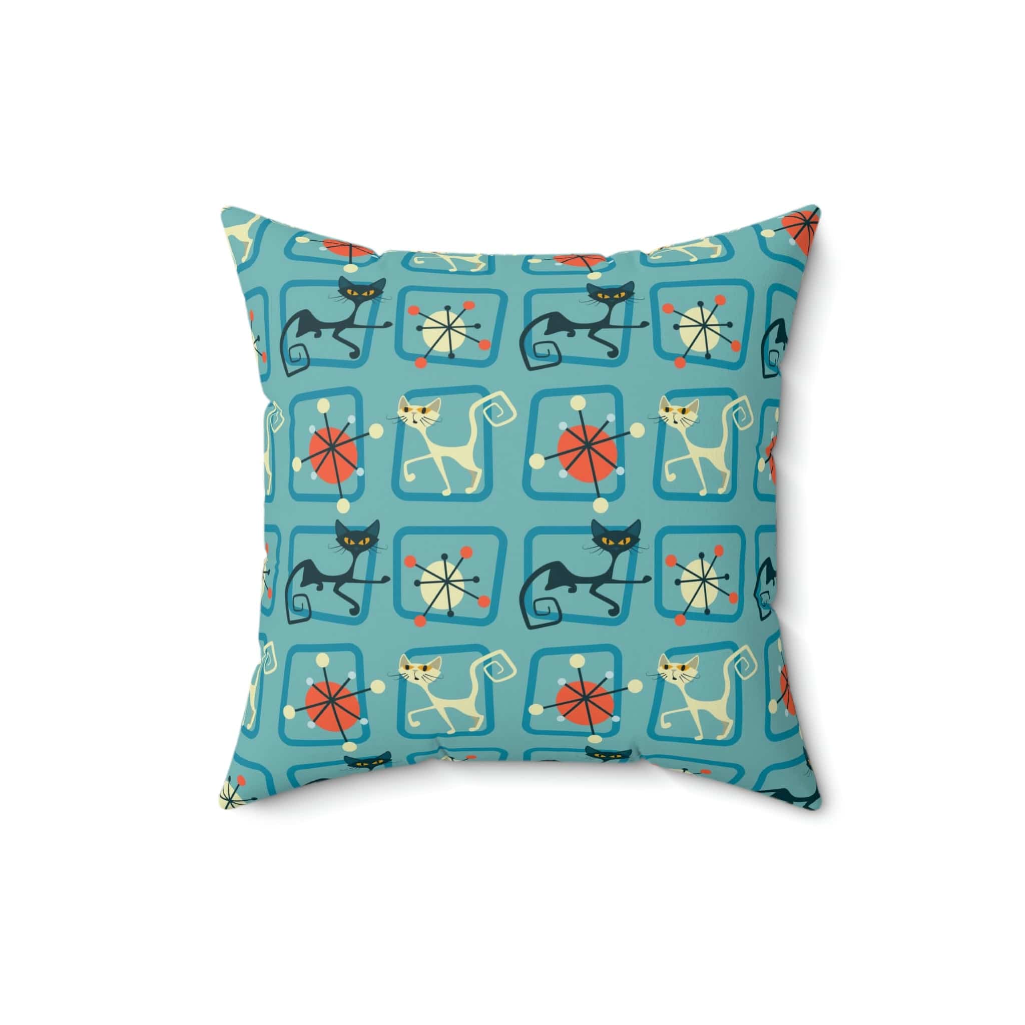 Kate McEnroe New York Mid Century Modern Atomic Cat Starburst PillowThrow Pillows21296191884542313231