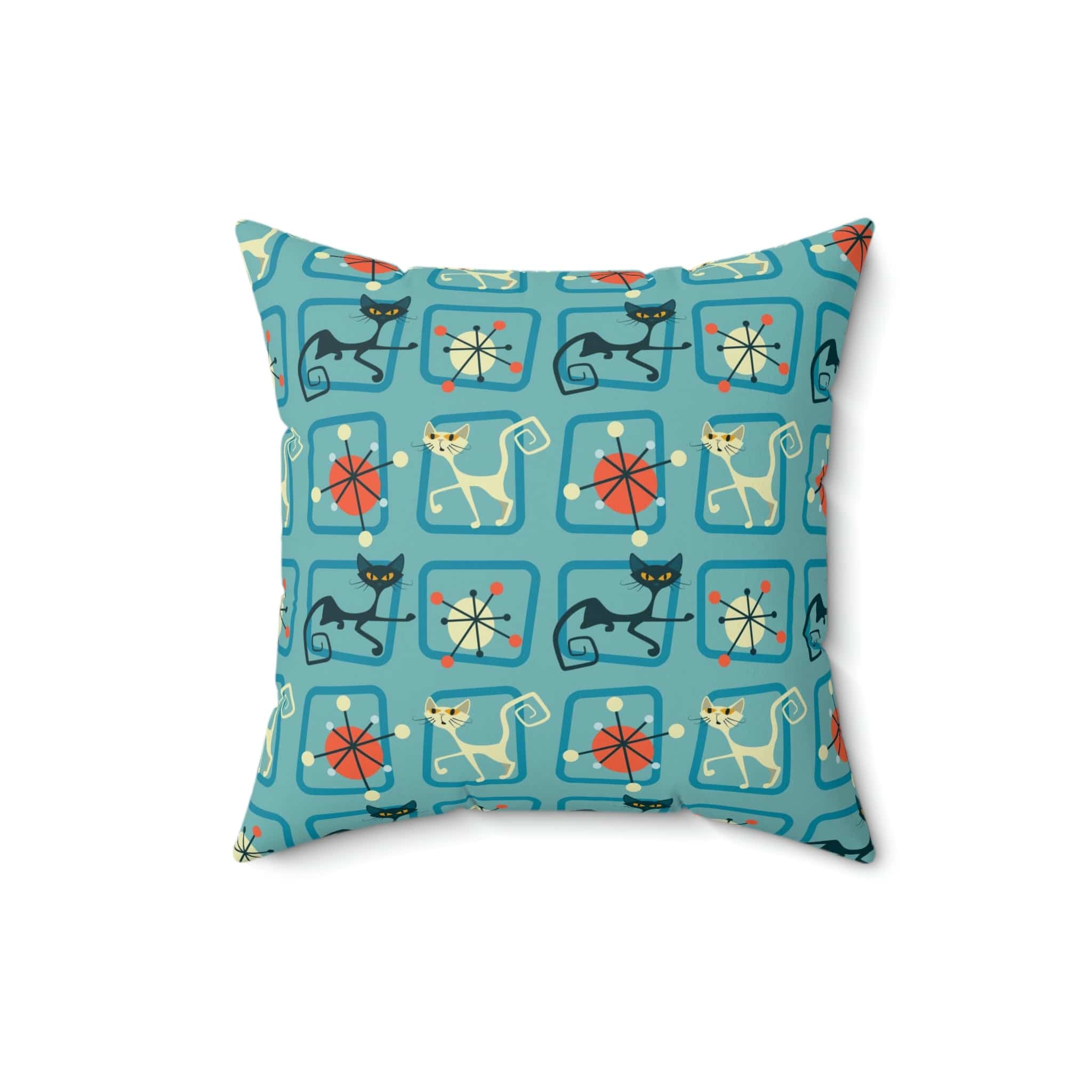 Kate McEnroe New York Mid Century Modern Atomic Cat Starburst PillowThrow Pillows21296191884542313231