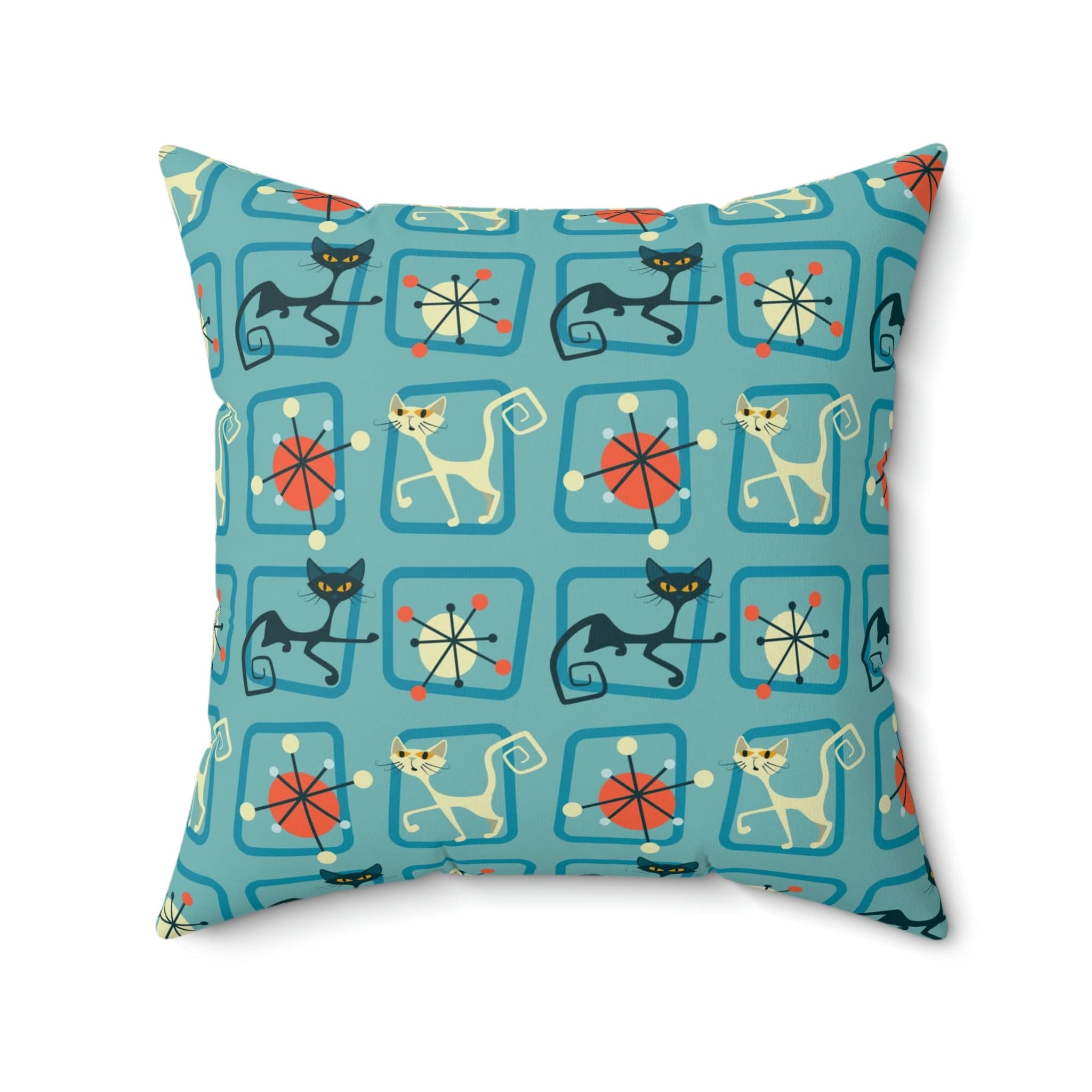 Kate McEnroe New York Mid Century Modern Atomic Cat Starburst PillowThrow Pillows79995420064002450432