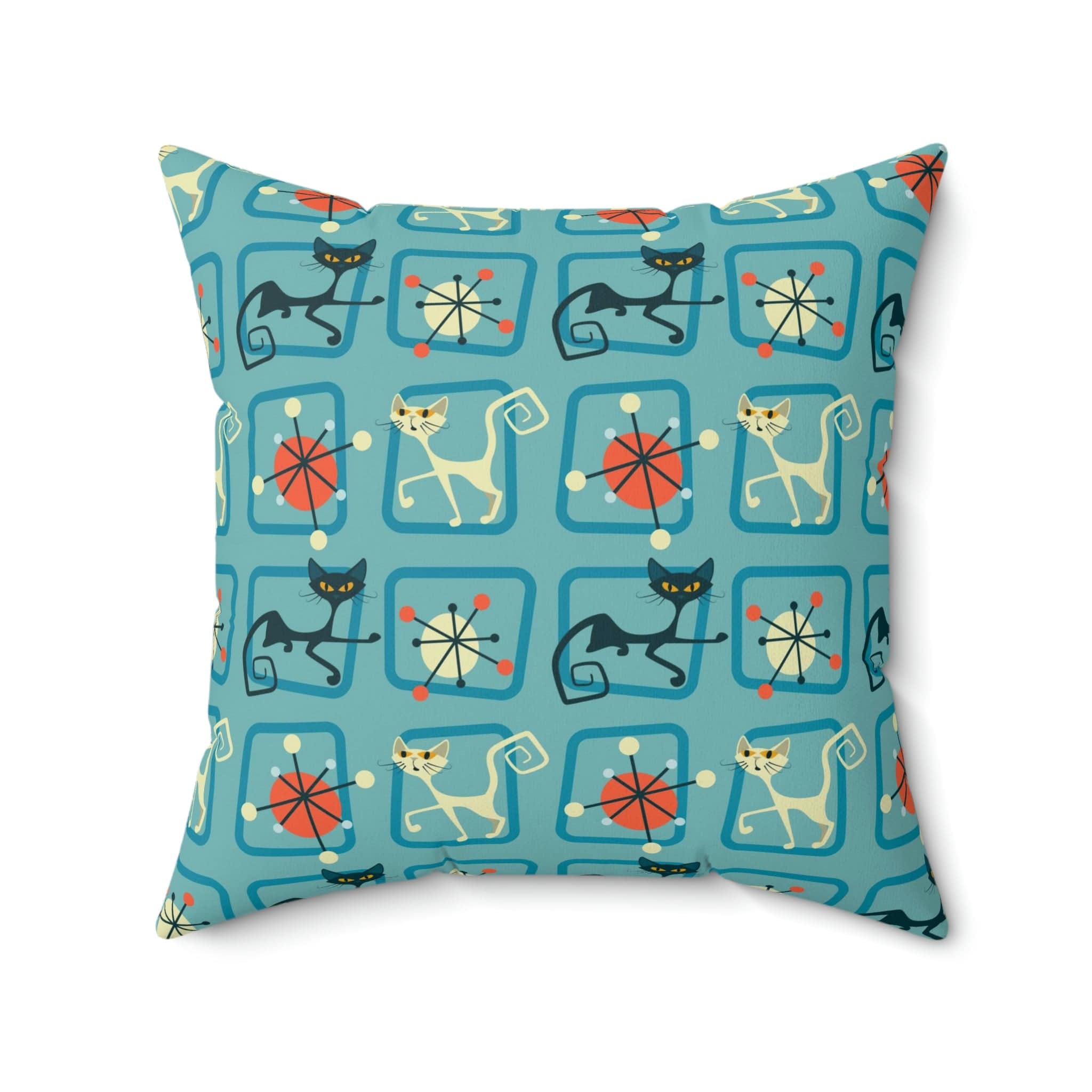 Kate McEnroe New York Mid Century Modern Atomic Cat Starburst PillowThrow Pillows79995420064002450432