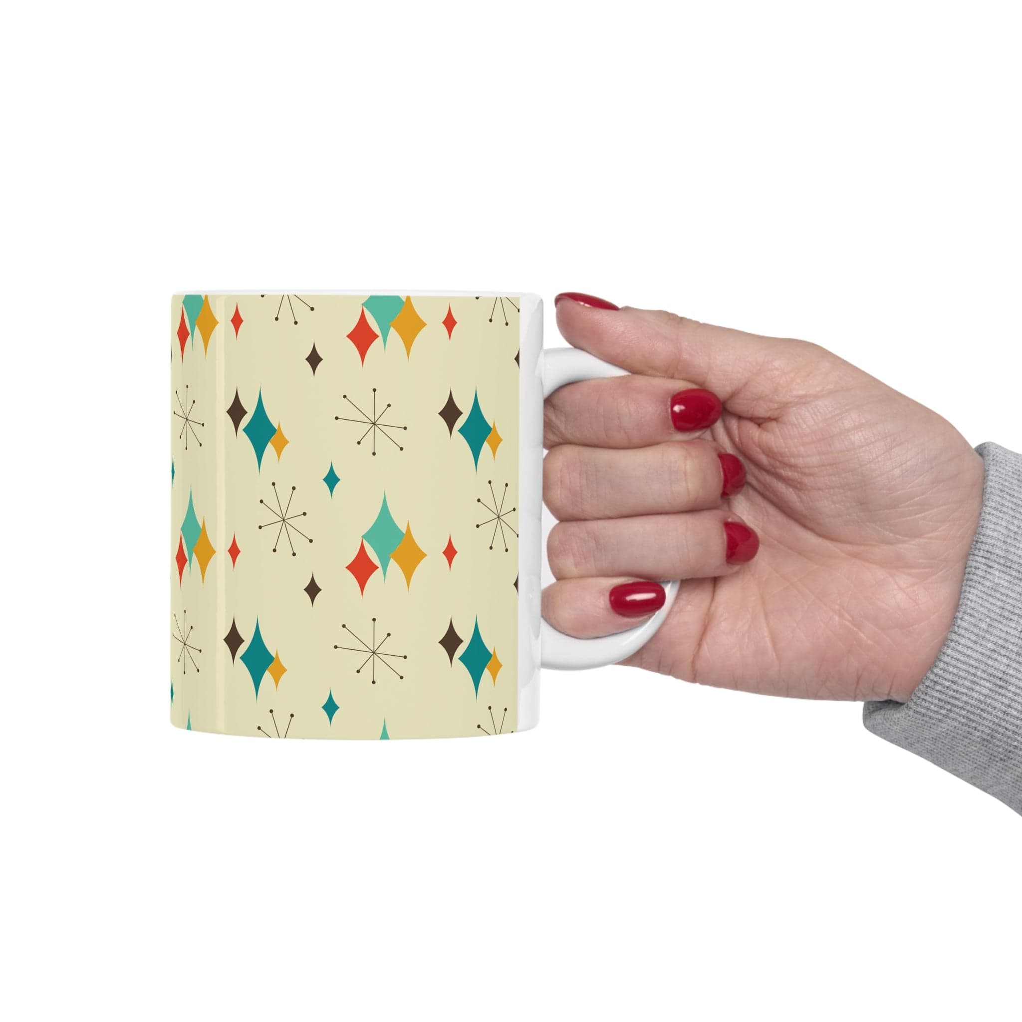 Kate McEnroe New York Mid Century Modern Atomic Diamond Starburst MugMugs17677396054781367638