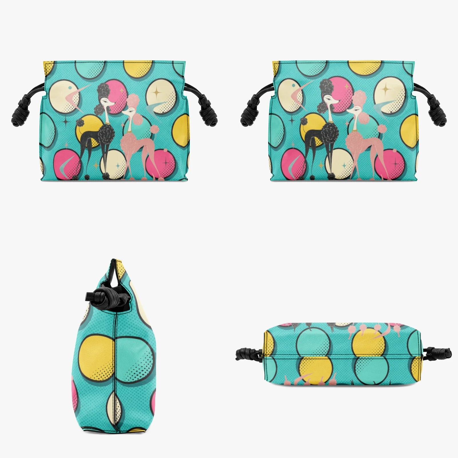 Kate McEnroe New York Mid Century Modern Atomic Poodle Polka Dot Drawstring Crossbody BagHandbags34ufmugi_001