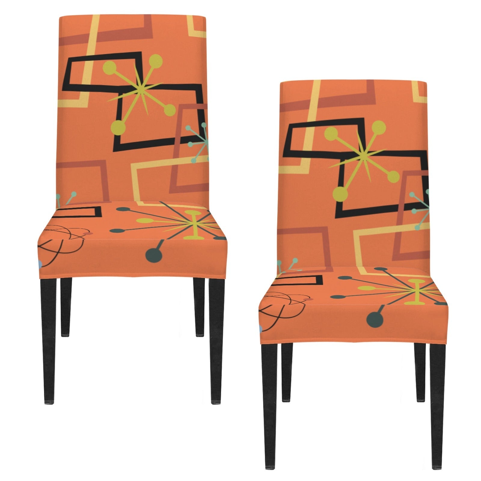 Kate McEnroe New York Mid Century Modern Atomic Starburst Chair Cover Retro 50s Dining SlipcoverChair SlipcoversD3271494