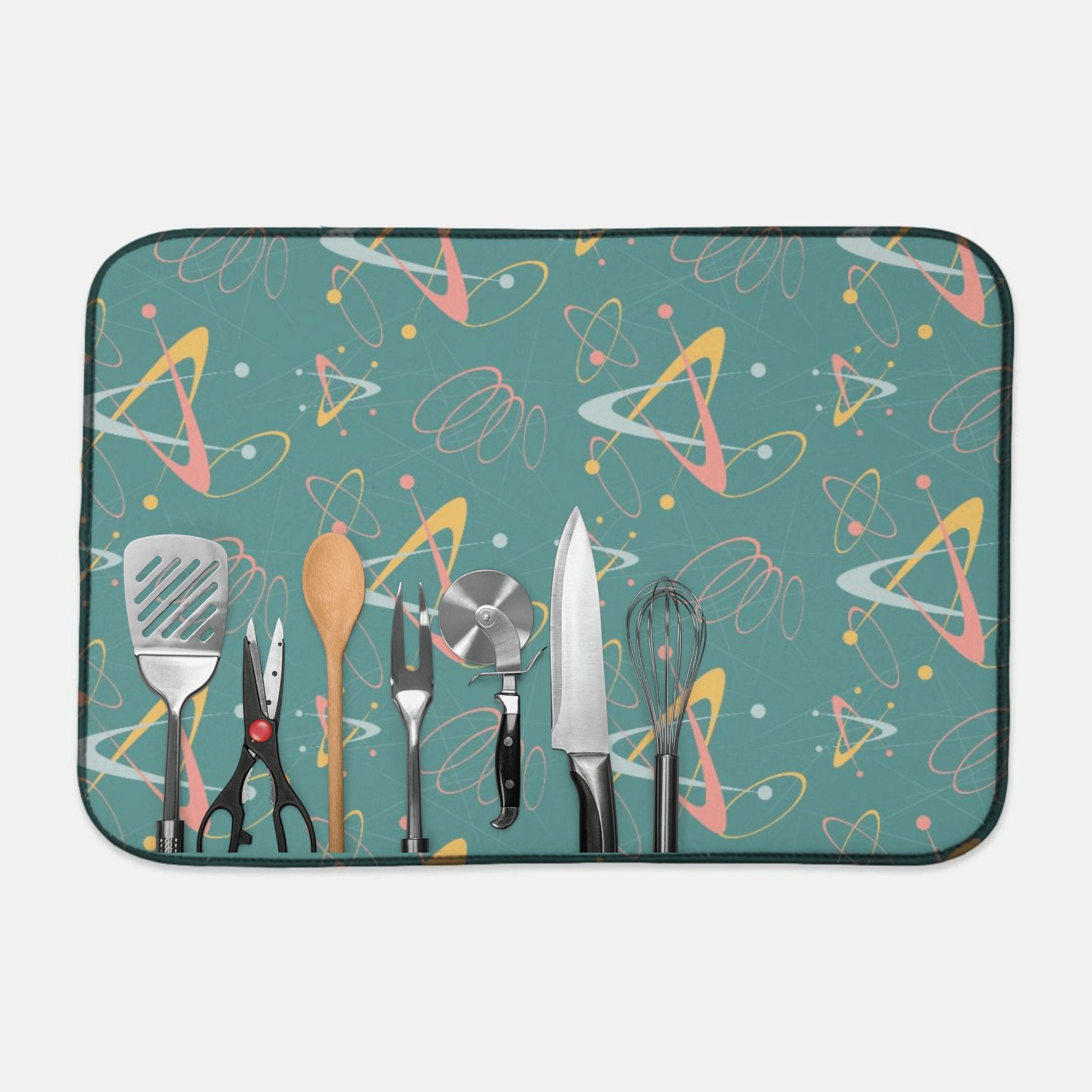 Kate McEnroe New York Mid Century Modern Atomic Starburst Dish MatDish Drying MatsPMK18.1103771