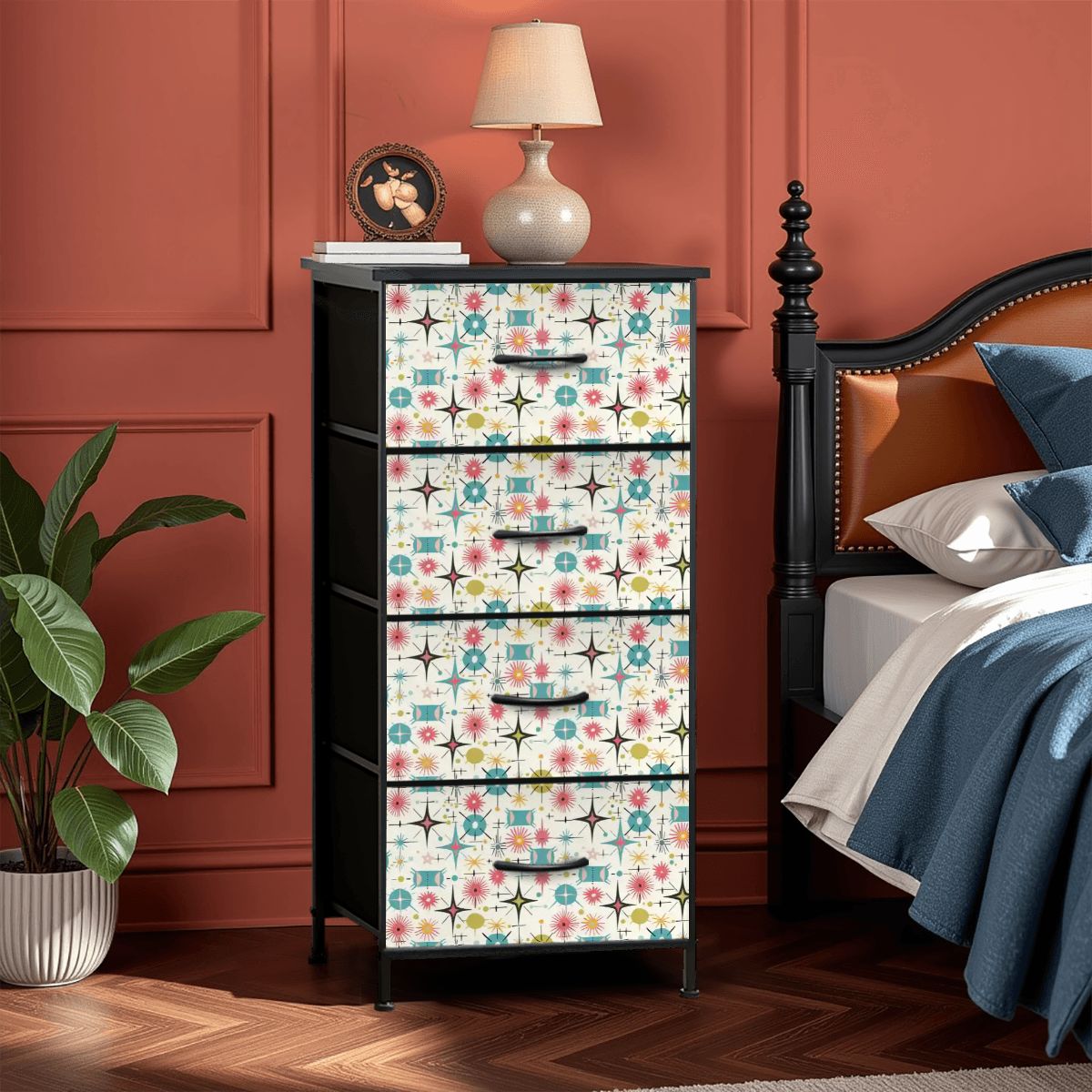 Kate McEnroe New York Mid Century Modern Atomic Starburst Tallboy Storage ChestDressersz4jCWJxqbr