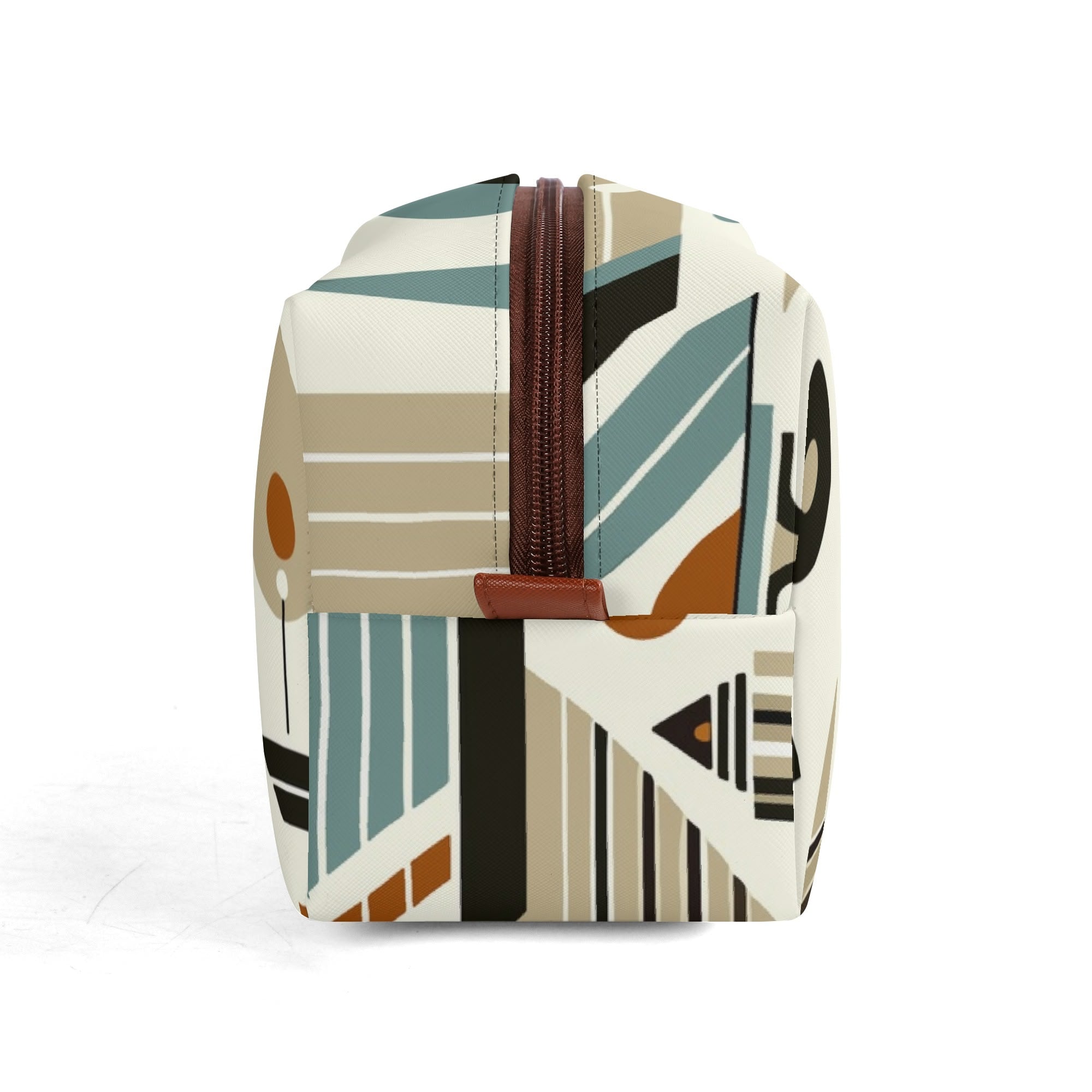 Kate McEnroe New York Mid Century Modern Bauhaus Design Toiletry Bag, 50s Retro Geometric Dopp KitCosmetic & Toiletry BagsNM647QZW - 1