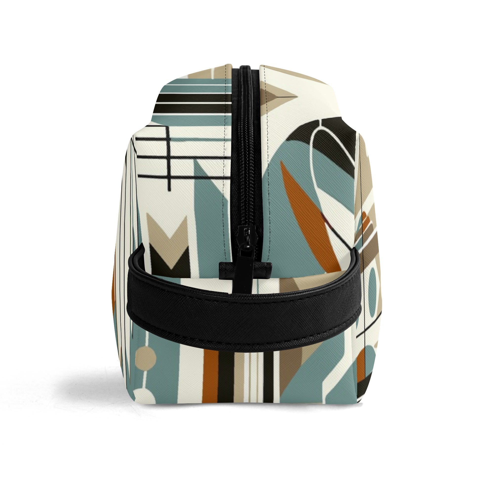Kate McEnroe New York Mid Century Modern Bauhaus Design Toiletry Bag, 50s Retro Geometric Dopp KitCosmetic & Toiletry BagsNM647QZW - 2