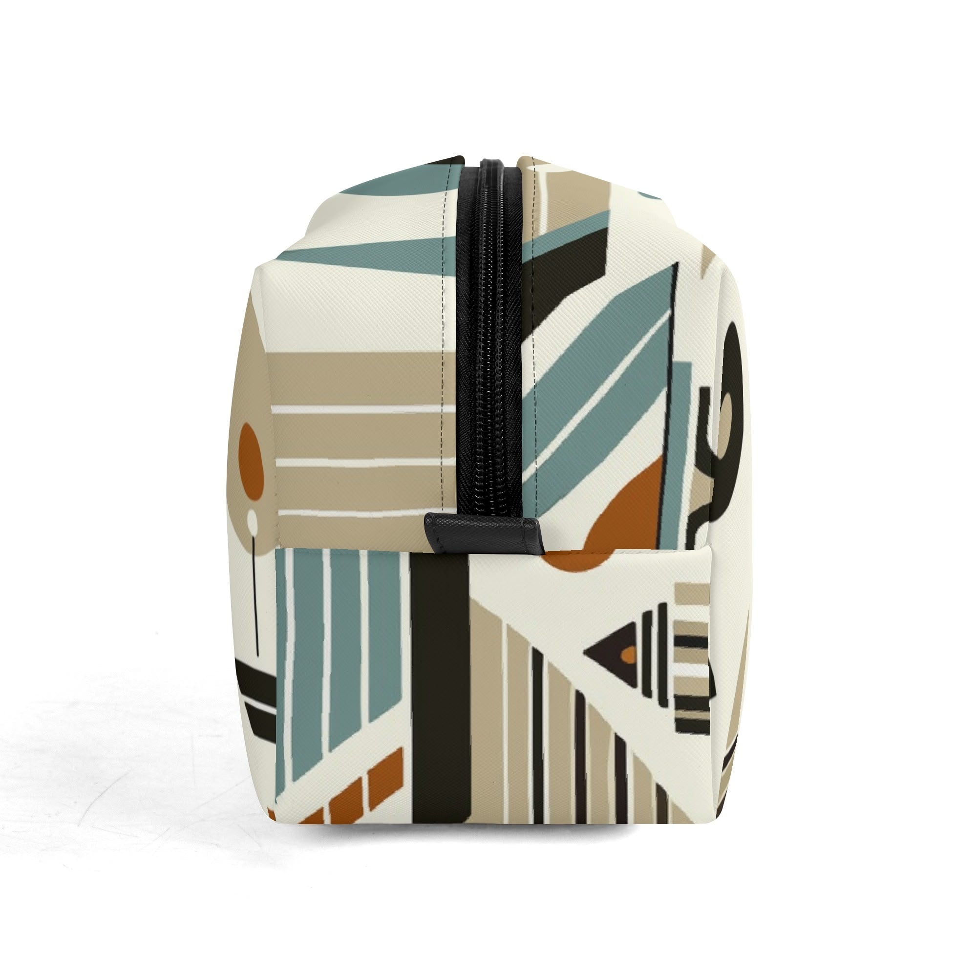 Kate McEnroe New York Mid Century Modern Bauhaus Design Toiletry Bag, 50s Retro Geometric Dopp KitCosmetic & Toiletry BagsNM647QZW - 2
