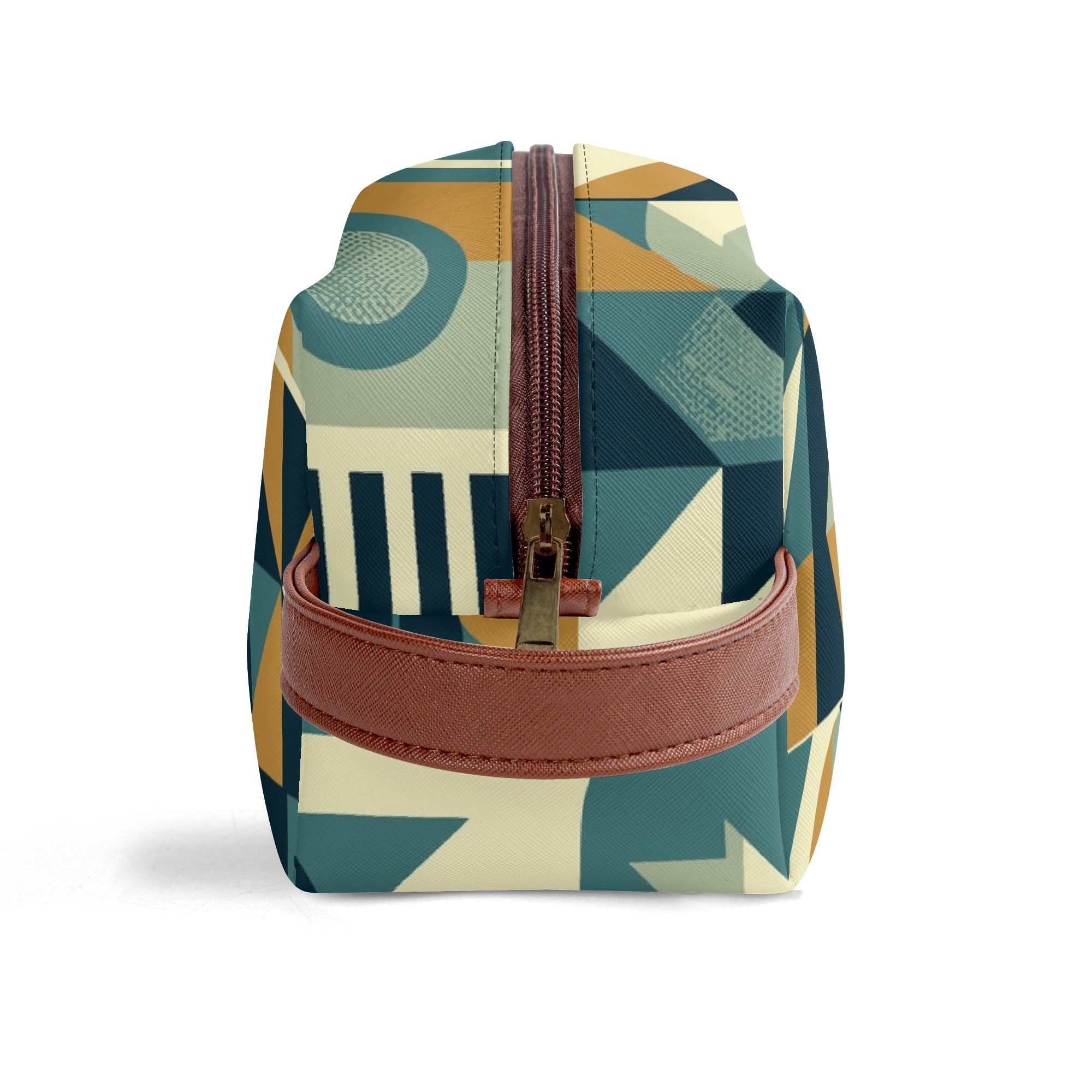 Kate McEnroe New York Mid Century Modern Bauhaus Geometric Dopp Kit, 50s Retro Abstract Toiletry Bag, Travel OrganizerCosmetic & Toiletry BagsWQE28KKW - 1