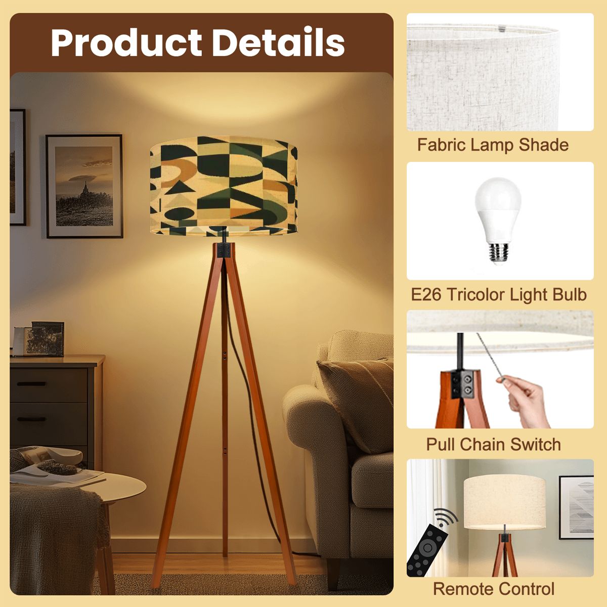 Kate McEnroe New York Mid Century Modern Bauhaus Geometric Teal Tripod Floor LampTripod Floor LampsMKmIUU5YRf