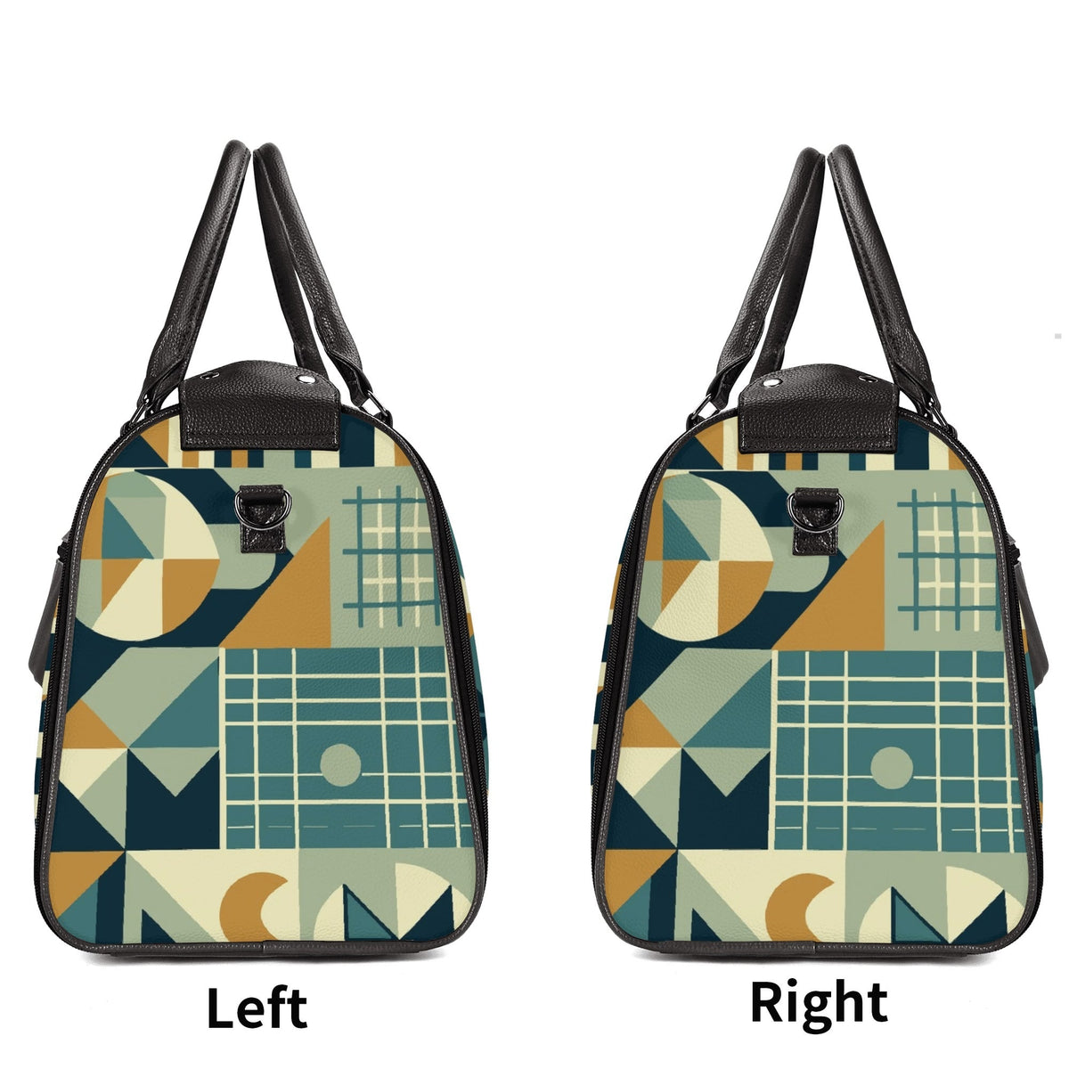 Kate McEnroe New York Mid Century Modern Bauhaus Travel Duffel Bag, 50s Geometric Weekender, Retro Carry - On LuggageDuffel BagsN7MQ2PKW - 2